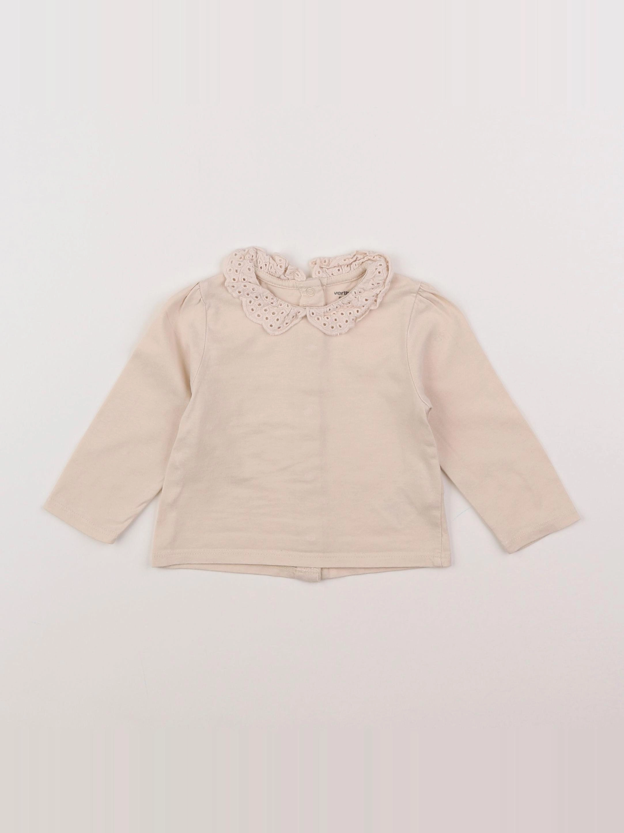 Vertbaudet - tee-shirt rose - 6 mois
