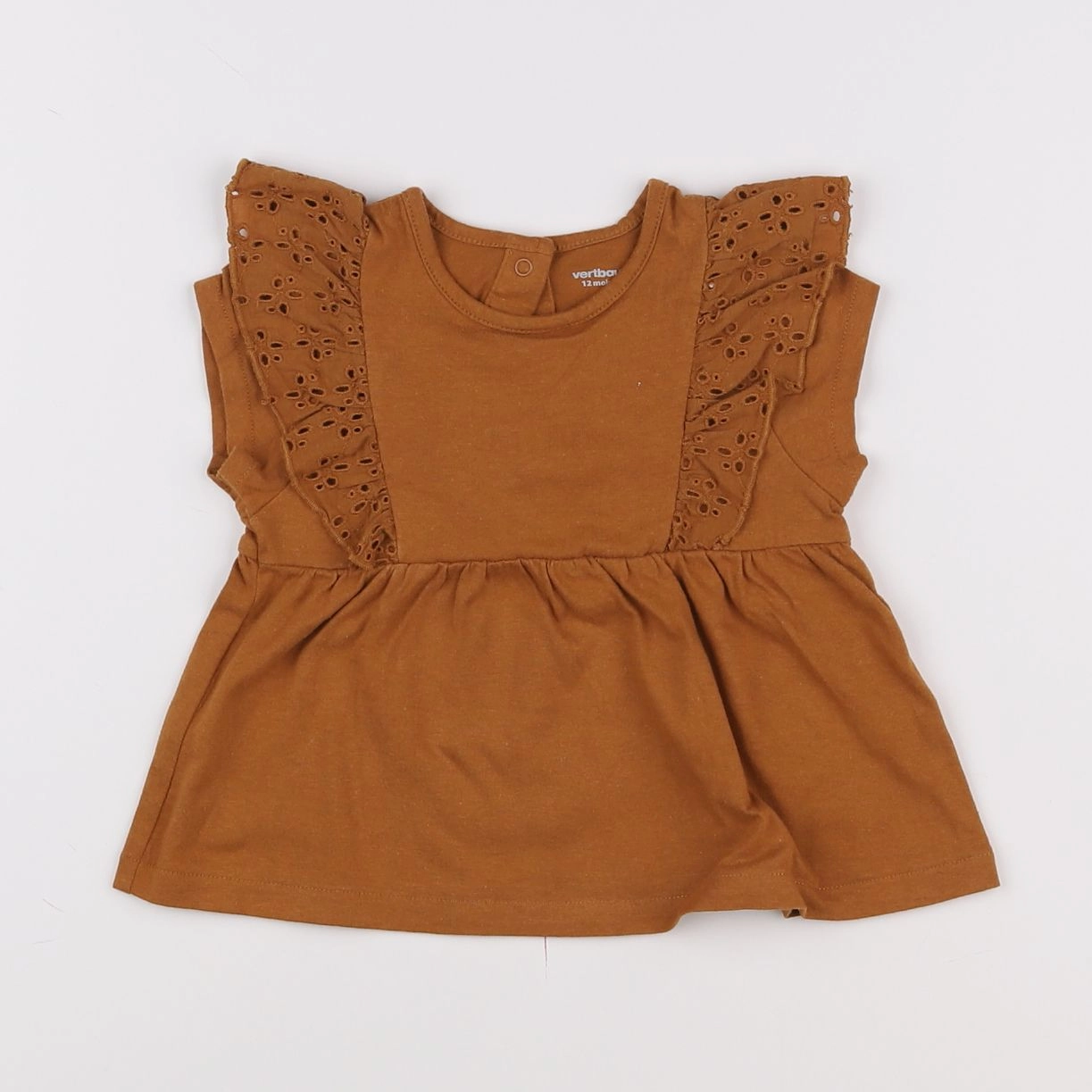 Vertbaudet - tee-shirt marron - 12 mois