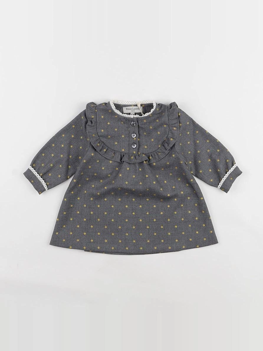 Petite Lucette - robe gris - 6 mois