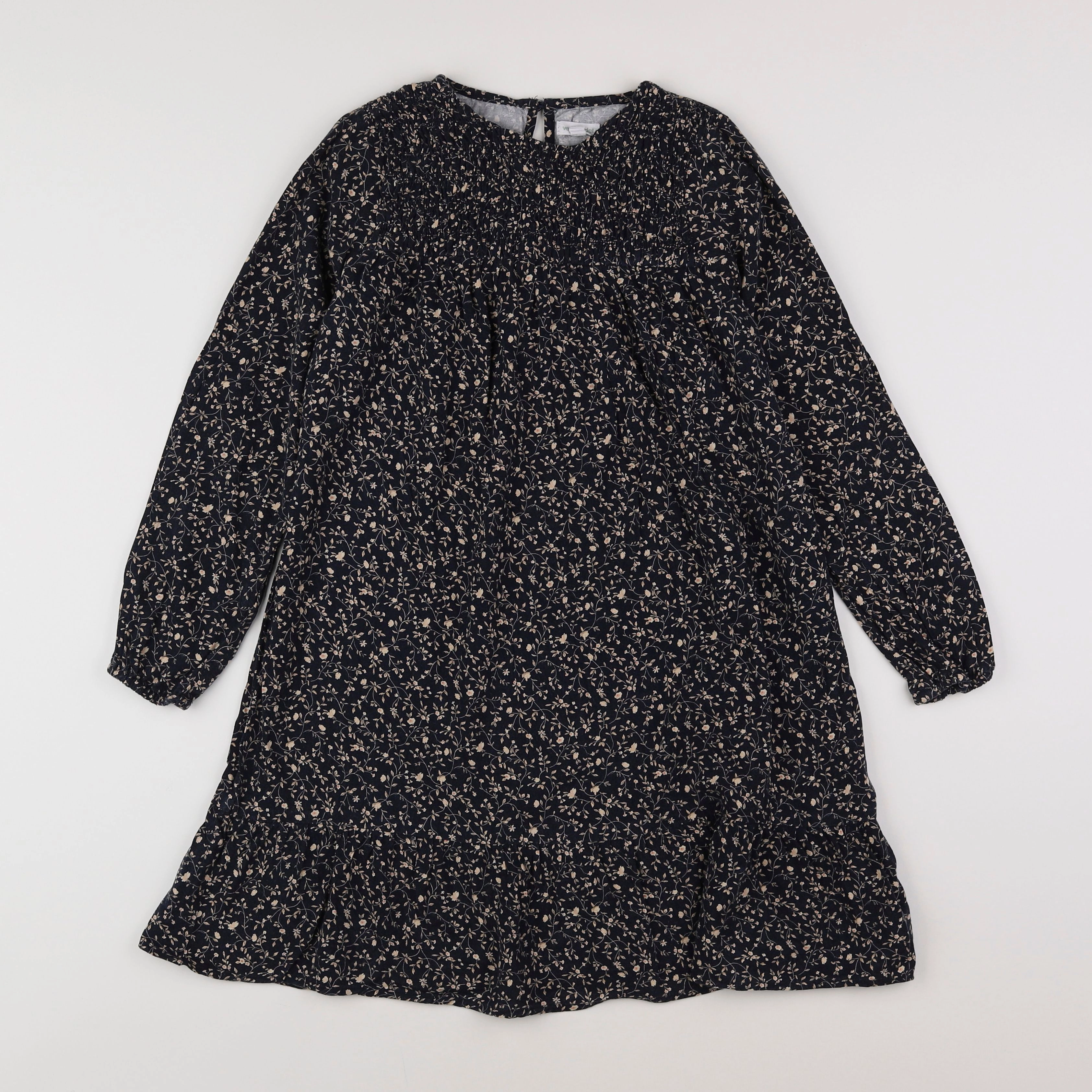 Vertbaudet - robe noir, beige - 10 ans