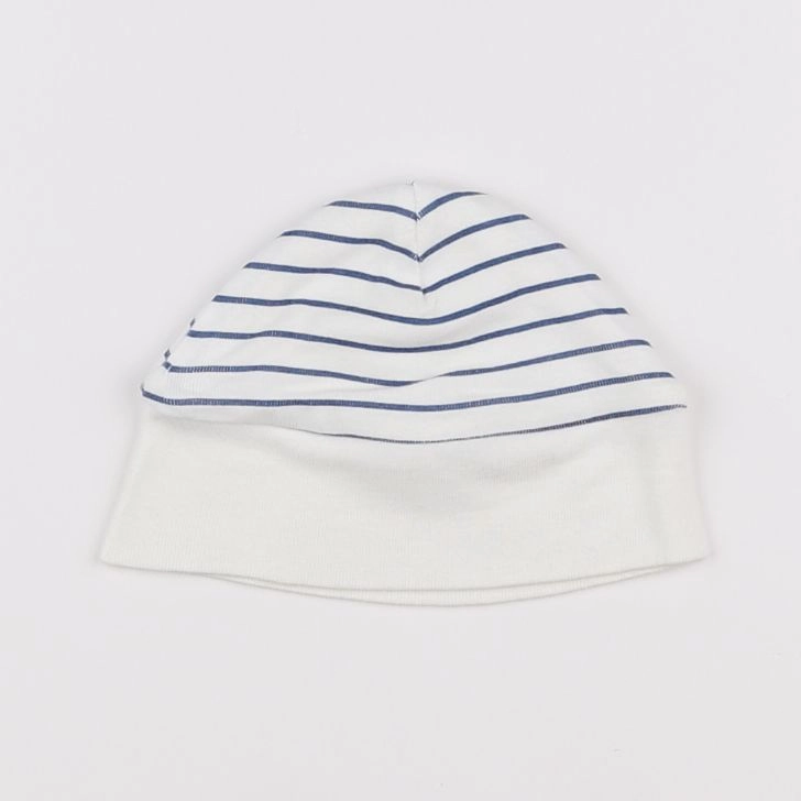 Vertbaudet - bonnet bleu, blanc - 12 mois