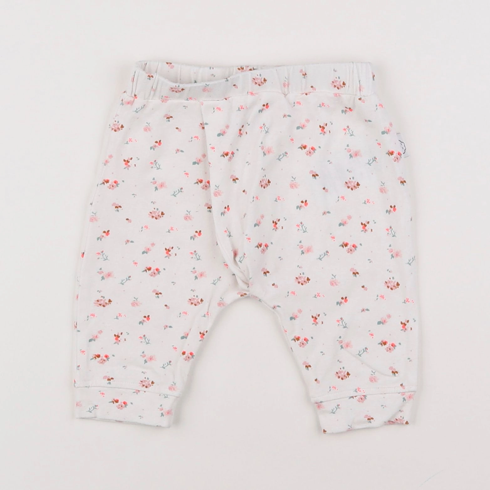 Vertbaudet - legging blanc, multicolore - 6 mois