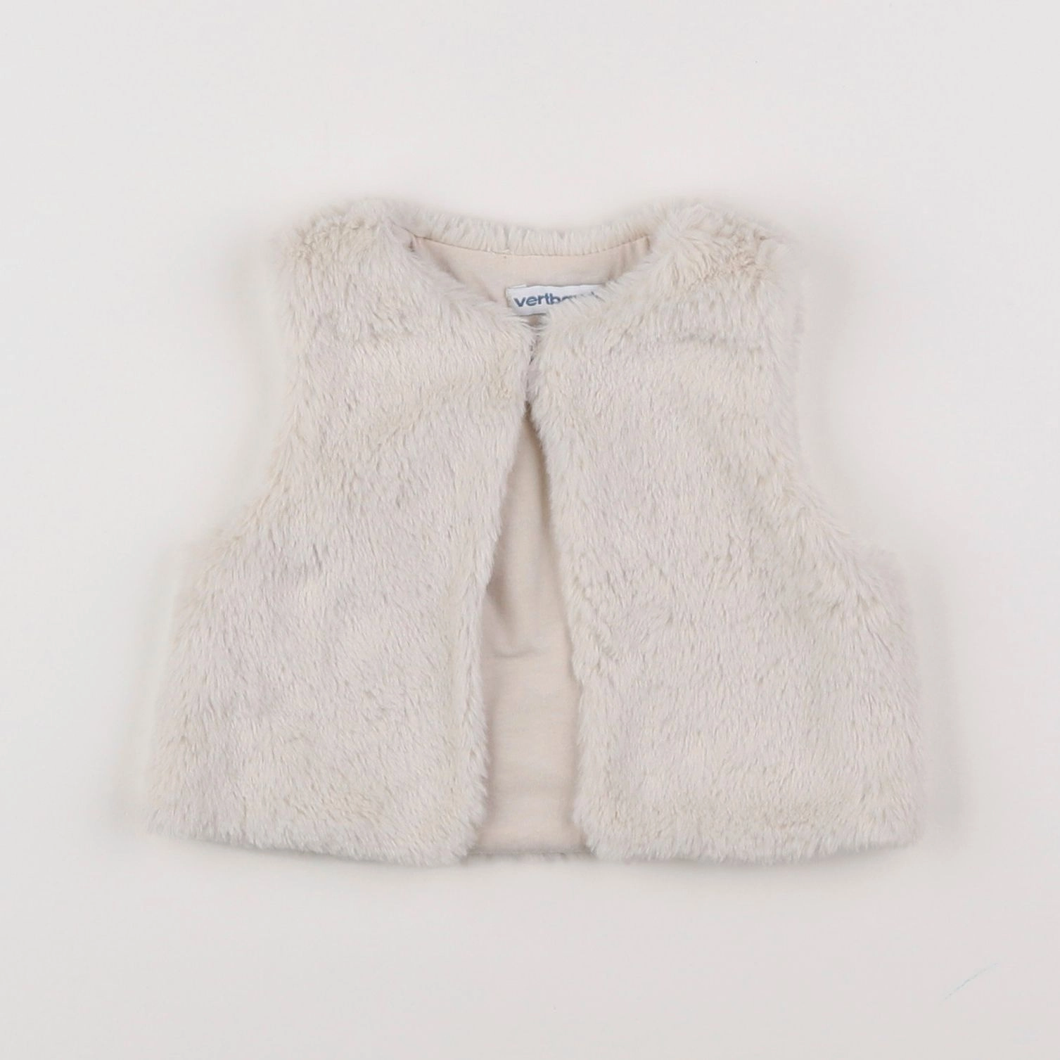 Vertbaudet - gilet beige - 6 mois