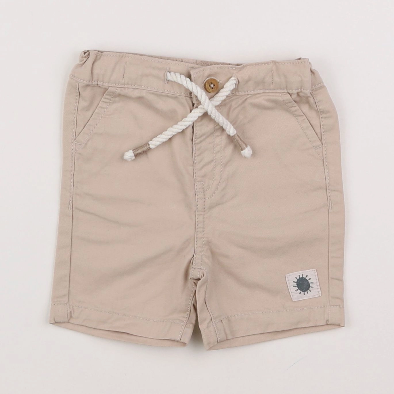 Vertbaudet - short beige - 6 mois
