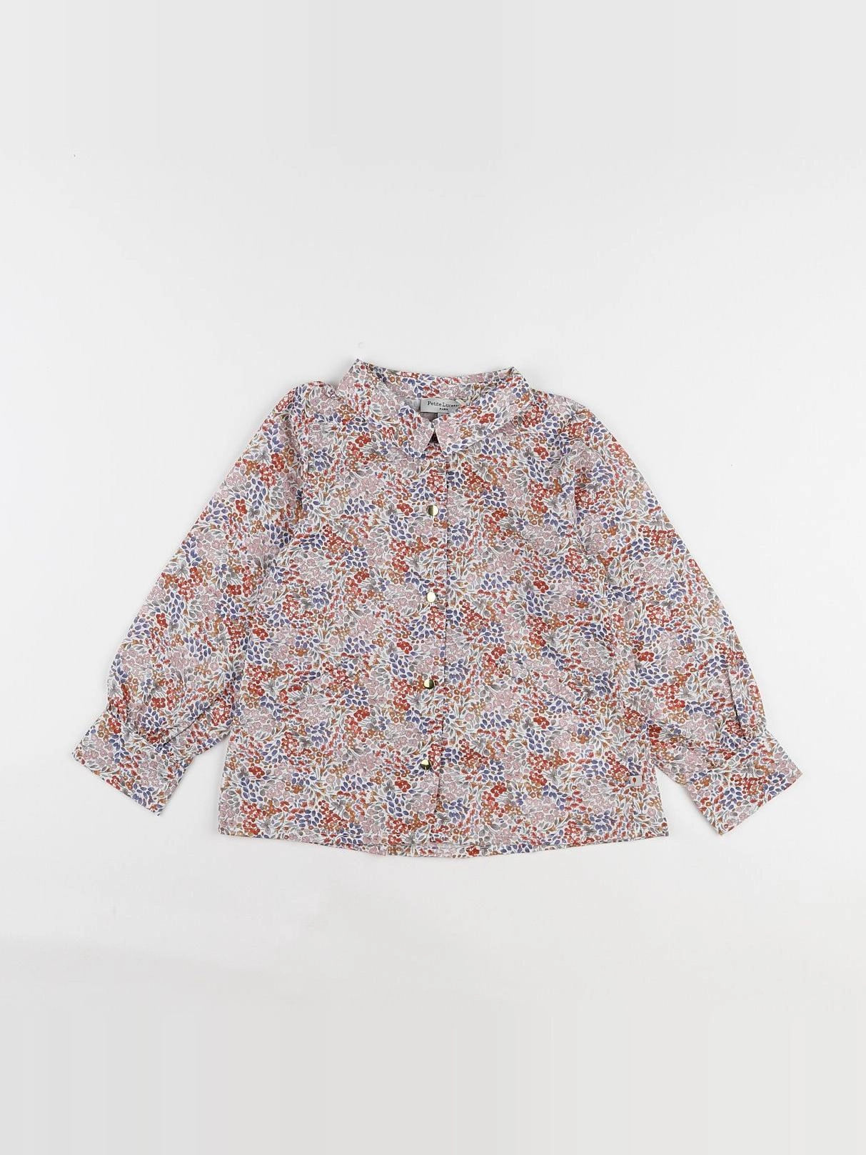 Petite Lucette - blouse toile multicolore - 10 ans