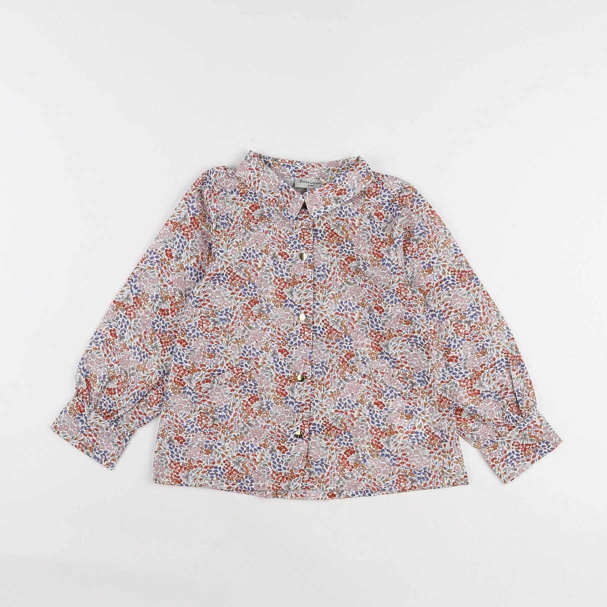 Petite Lucette - blouse toile multicolore - 10 ans