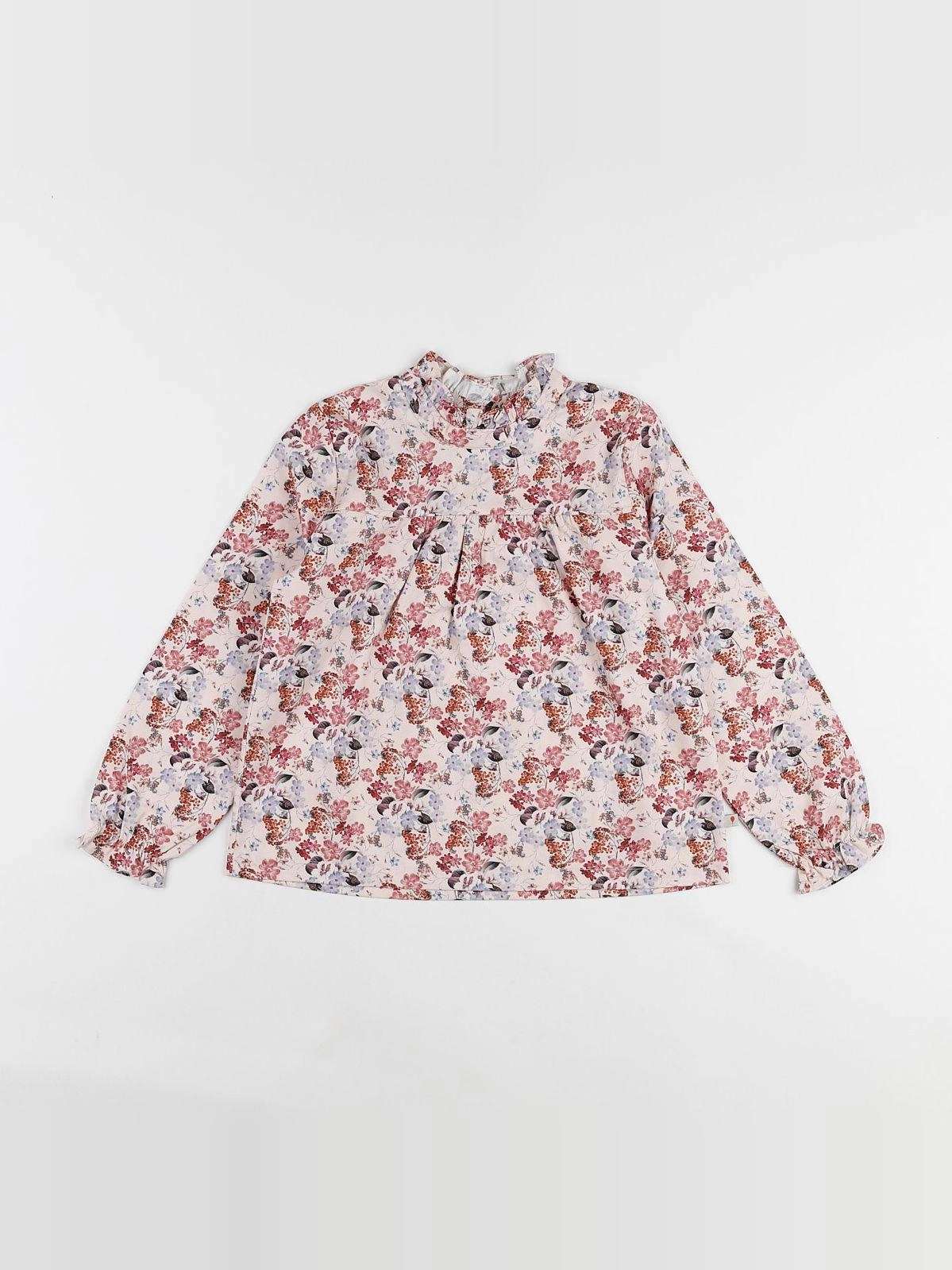 Petite Lucette - blouse multicolore fleurs nude - 10 ans