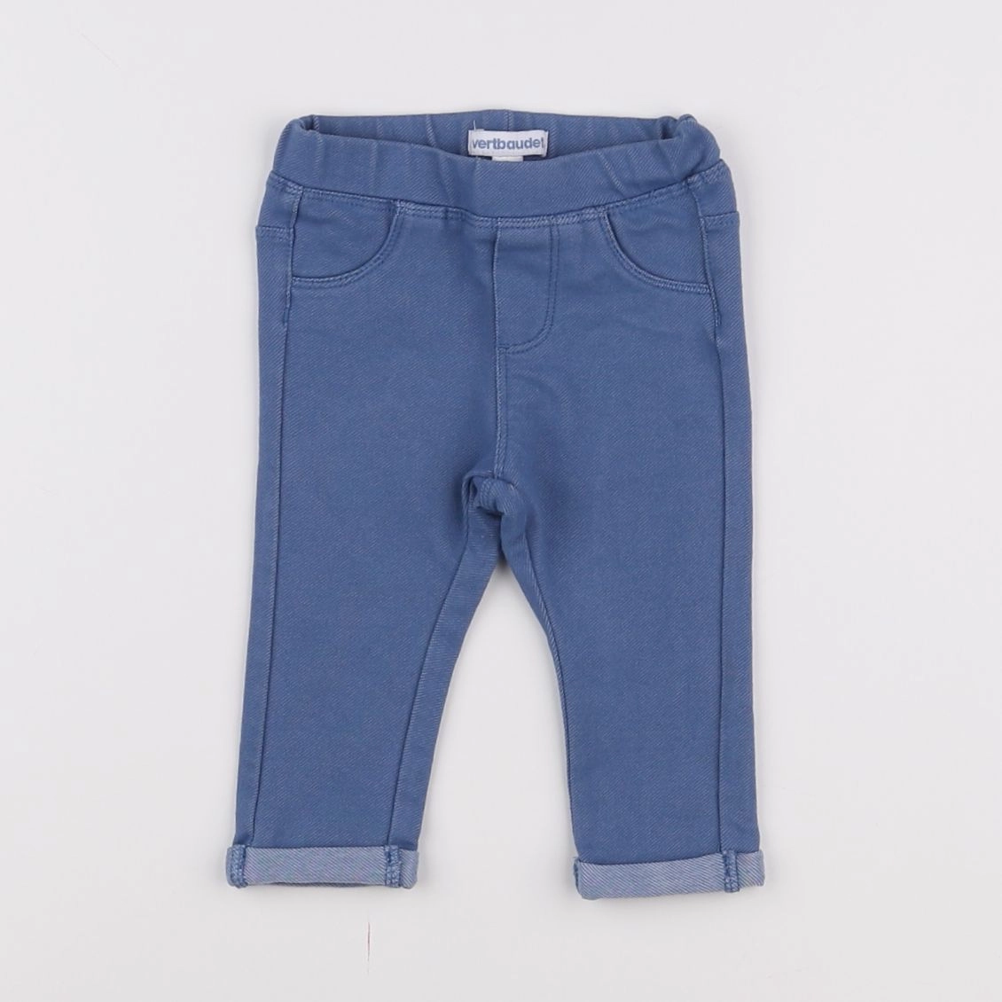 Vertbaudet - jegging bleu - 6 mois