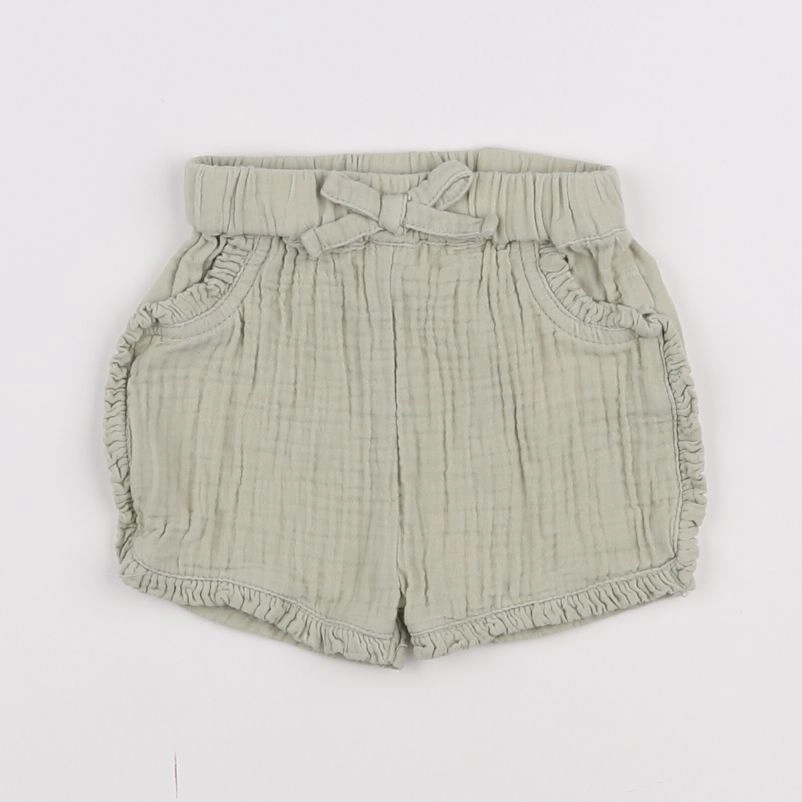 Vertbaudet - short vert - 3 mois