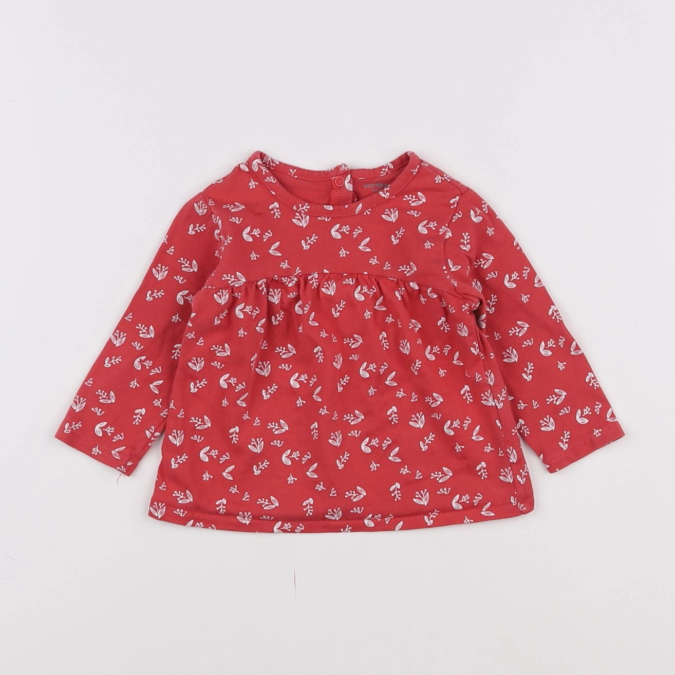 Vertbaudet - tee-shirt rouge - 3 mois