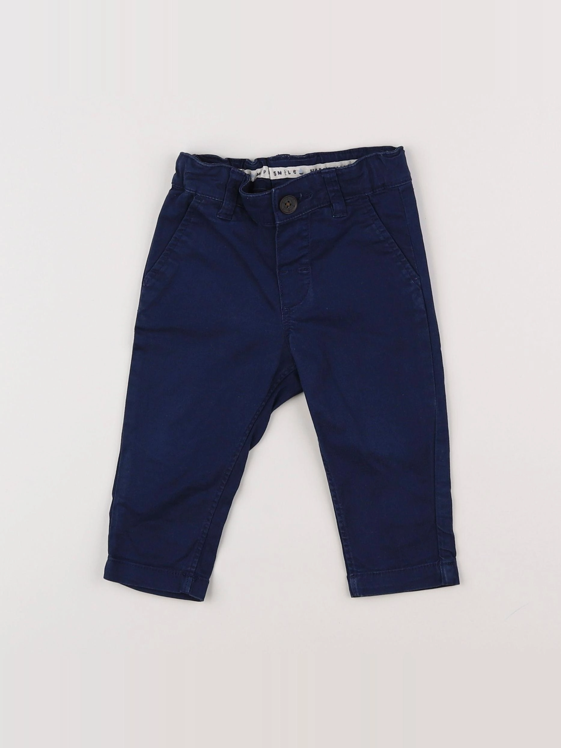 H&M - pantalon bleu - 3/6 mois