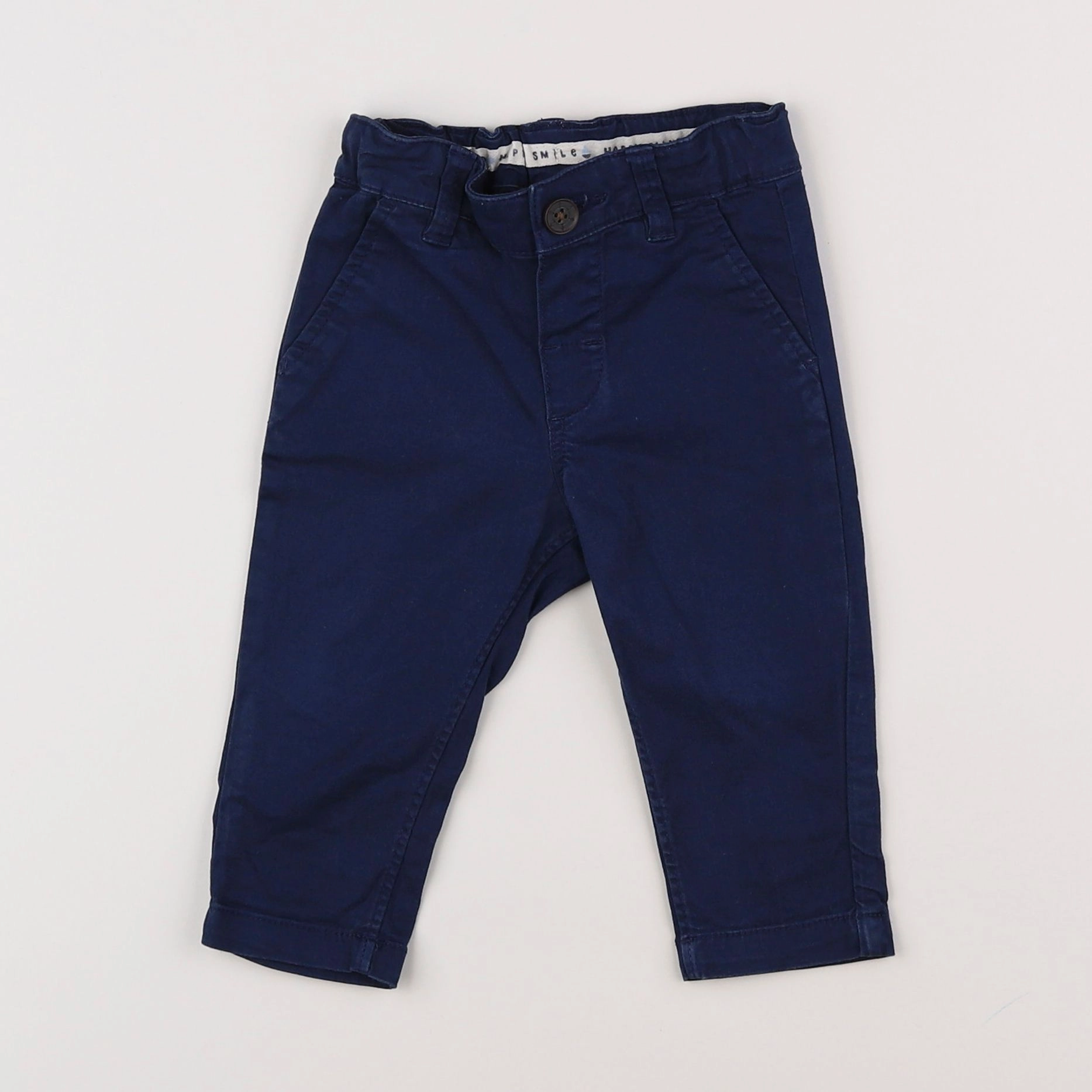 H&M - pantalon bleu - 3/6 mois