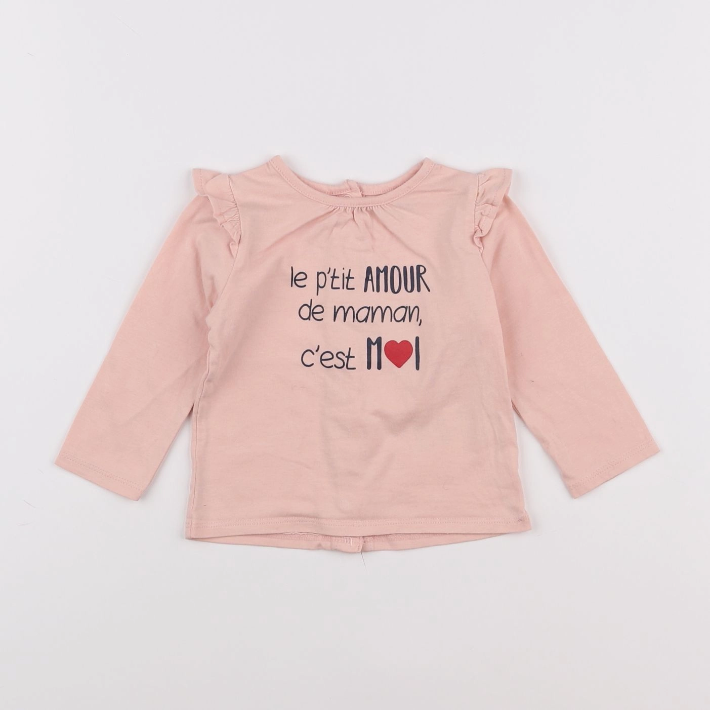 Vertbaudet - tee-shirt rose, rouge - 9 mois