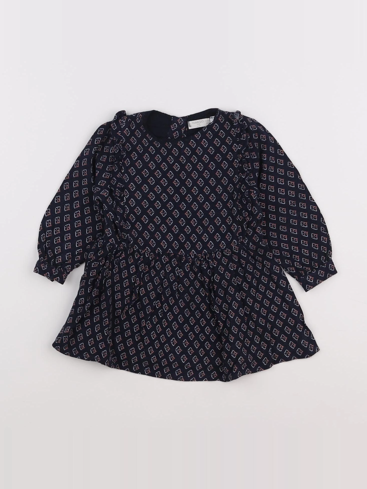 Mango - robe bleu - 12/18 mois