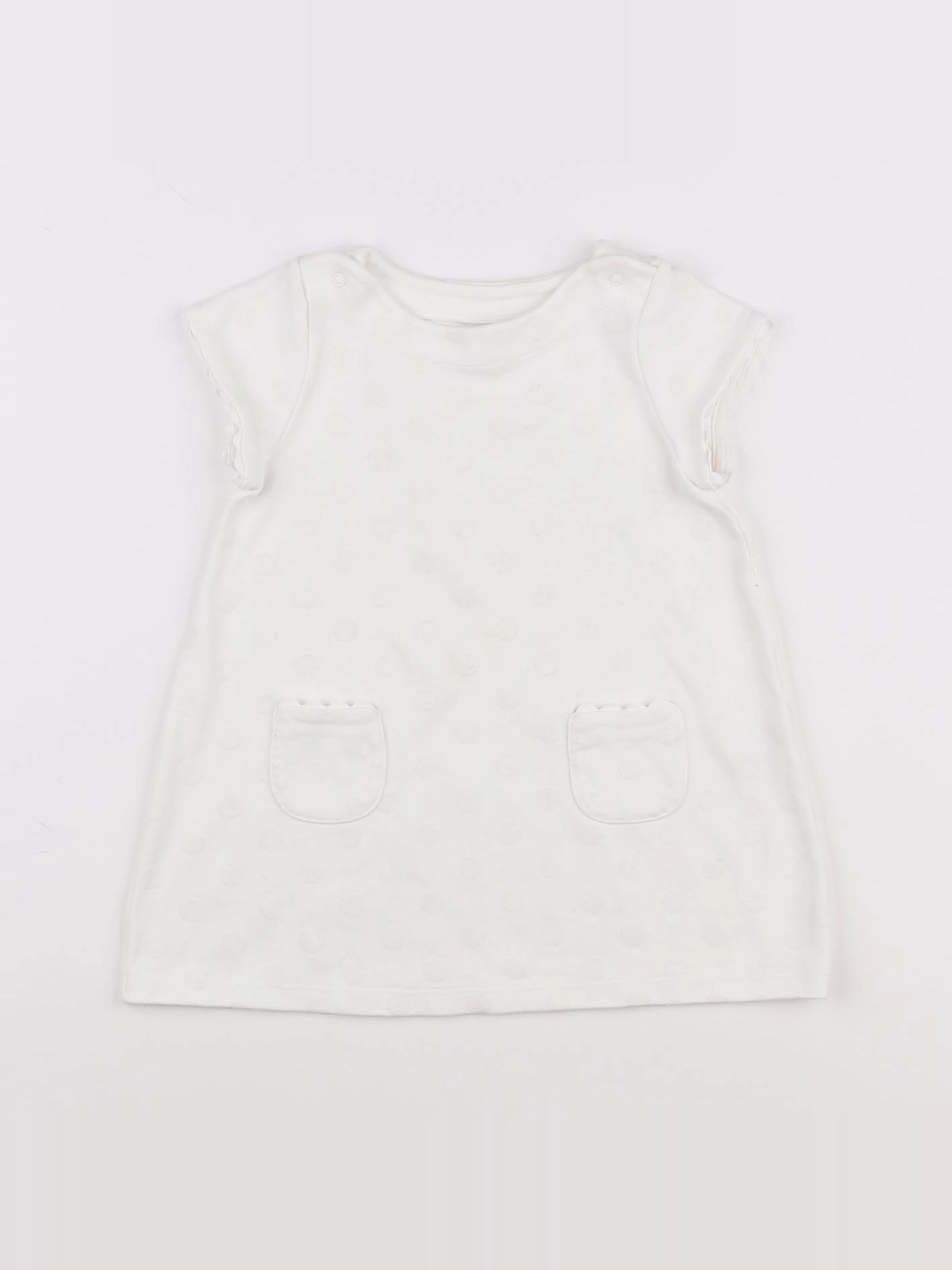 Petit Bateau - robe blanc - 18 mois