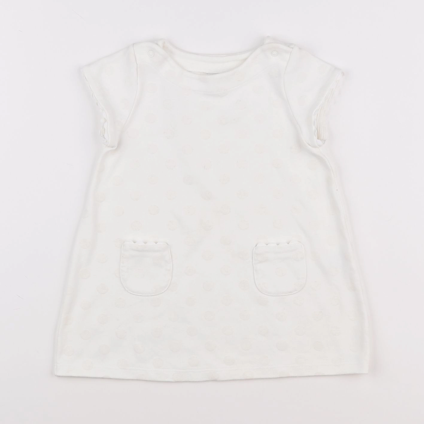 Petit Bateau - robe blanc - 18 mois
