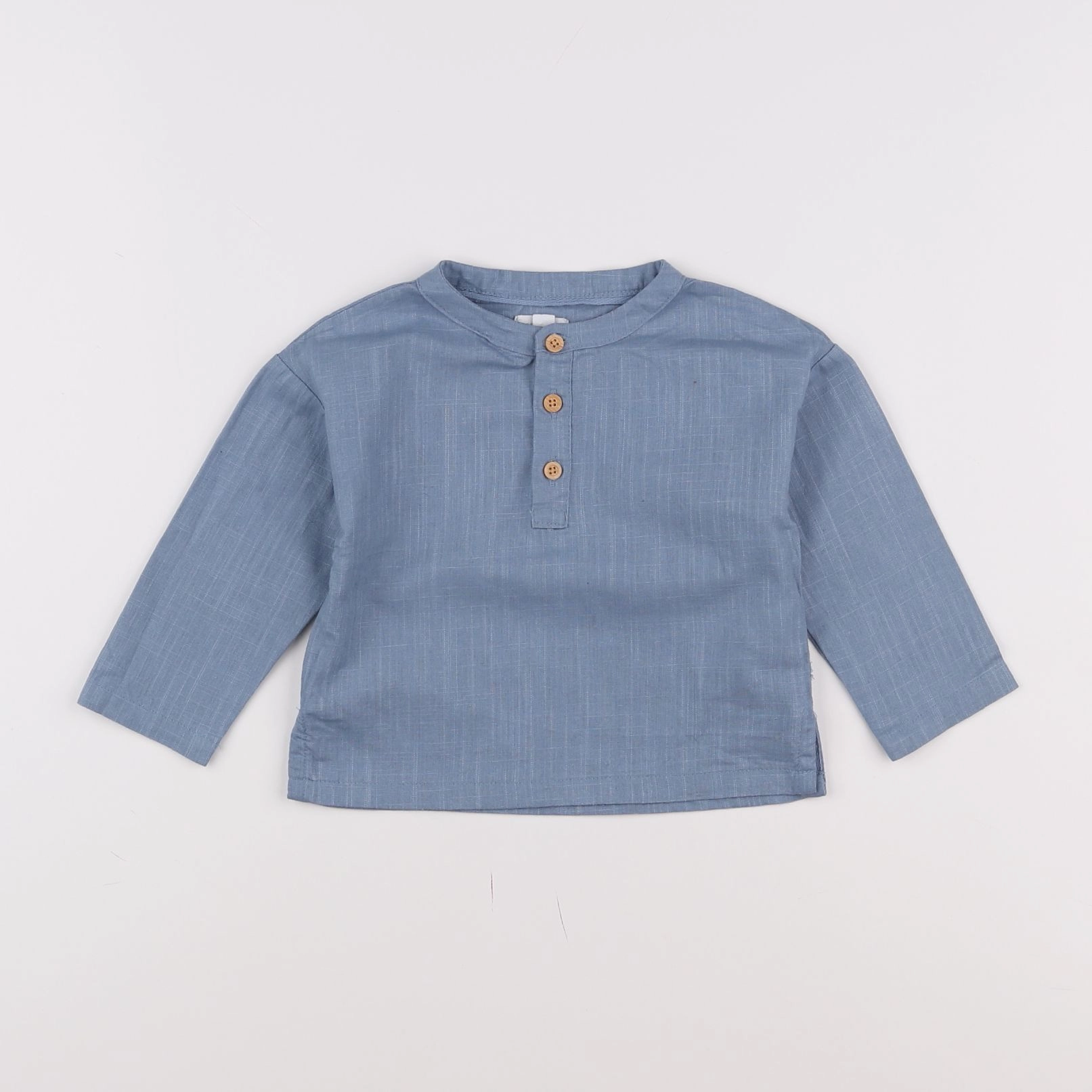 Vertbaudet - chemise bleu - 12 mois
