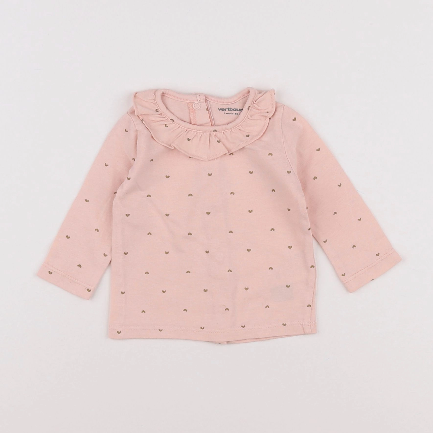 Vertbaudet - tee-shirt rose - 3 mois