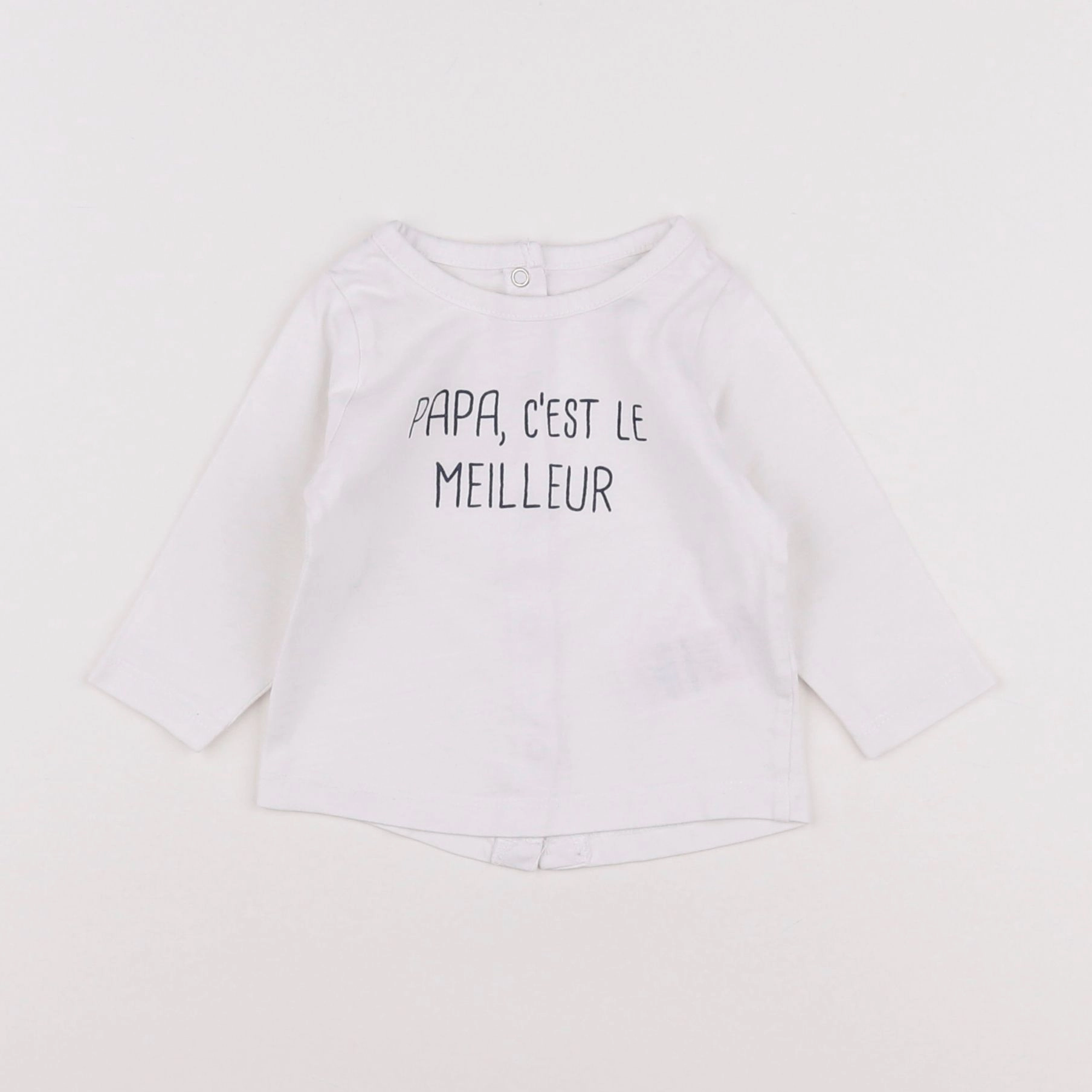 Vertbaudet - tee-shirt blanc - 3 mois