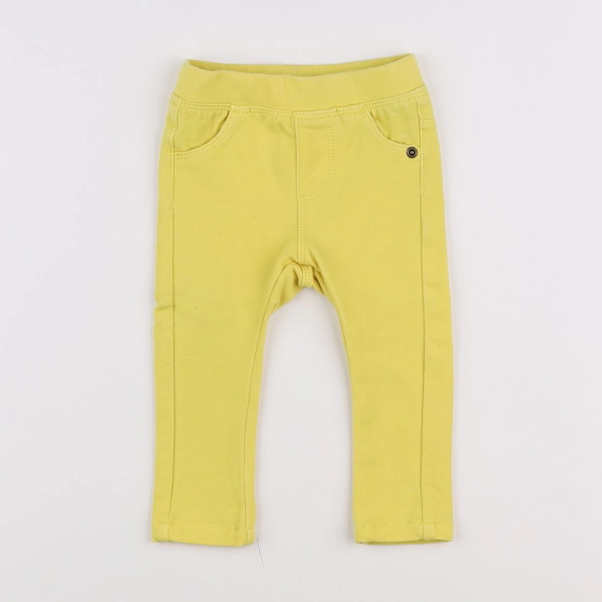 Vertbaudet - jegging jaune - 6 mois