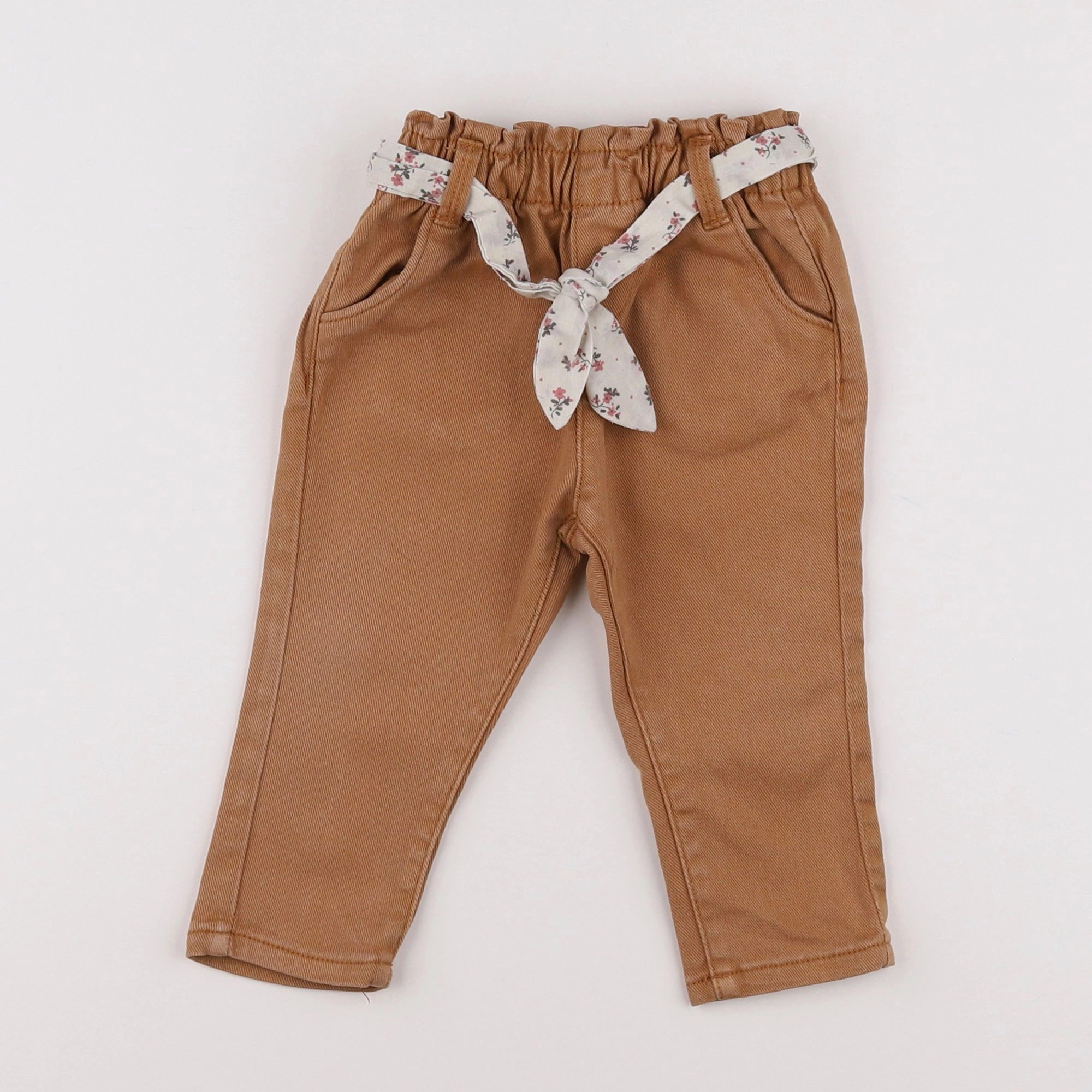 Vertbaudet - pantalon marron - 12 mois