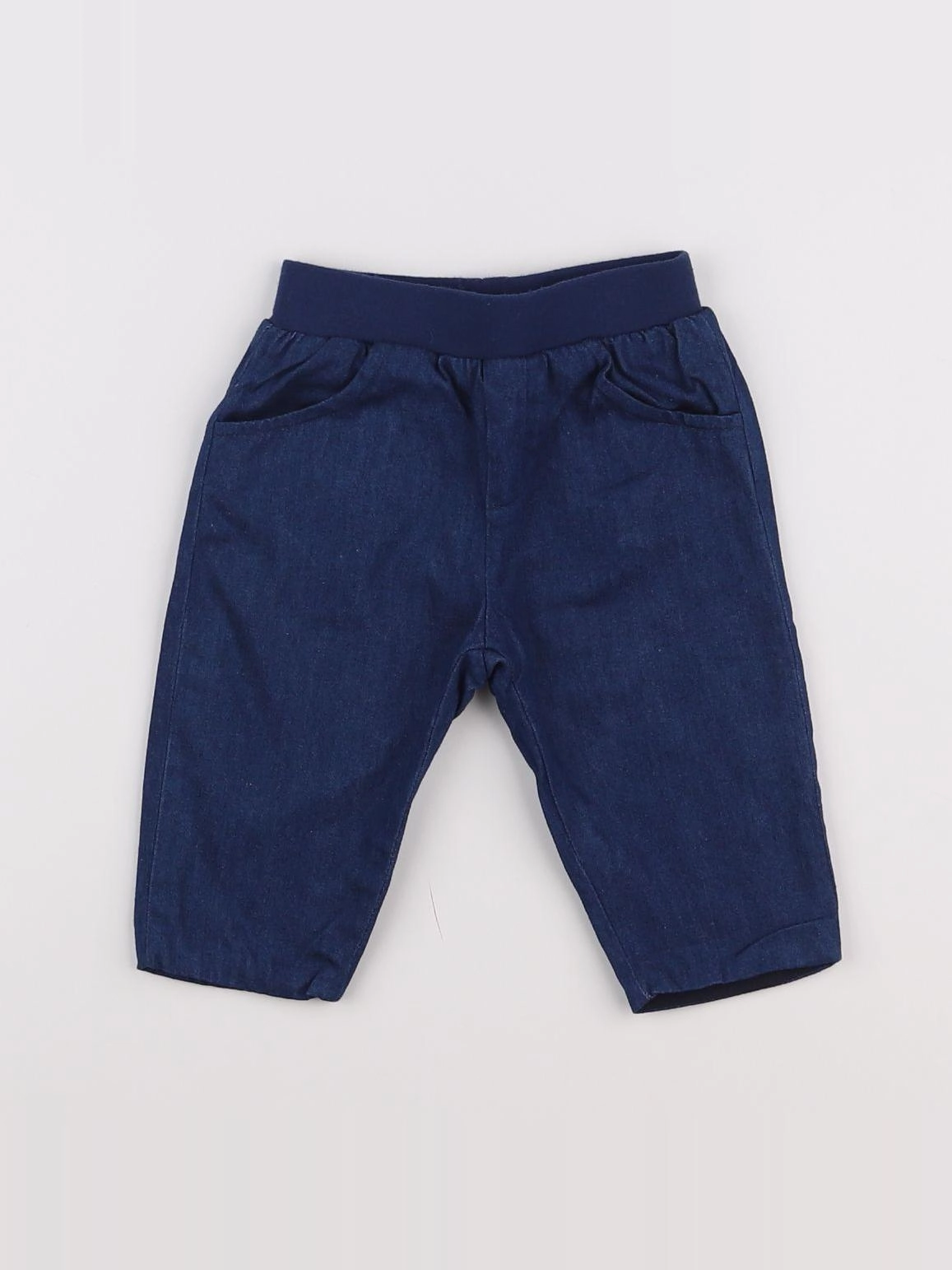 Jacadi - pantalon doublé bleu - 6 mois
