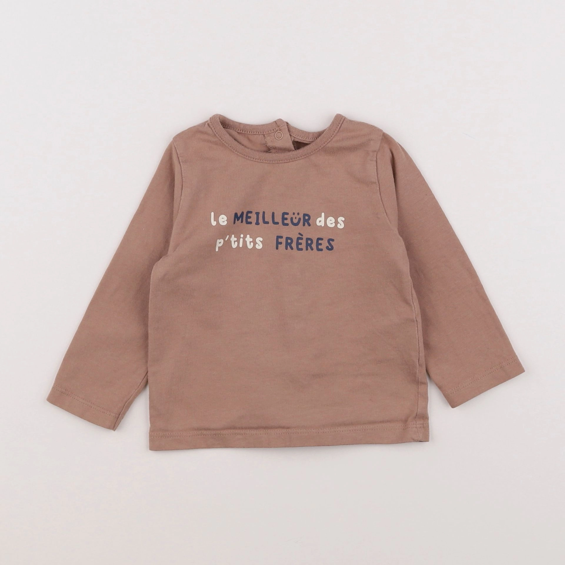 Vertbaudet - tee-shirt marron - 9 mois