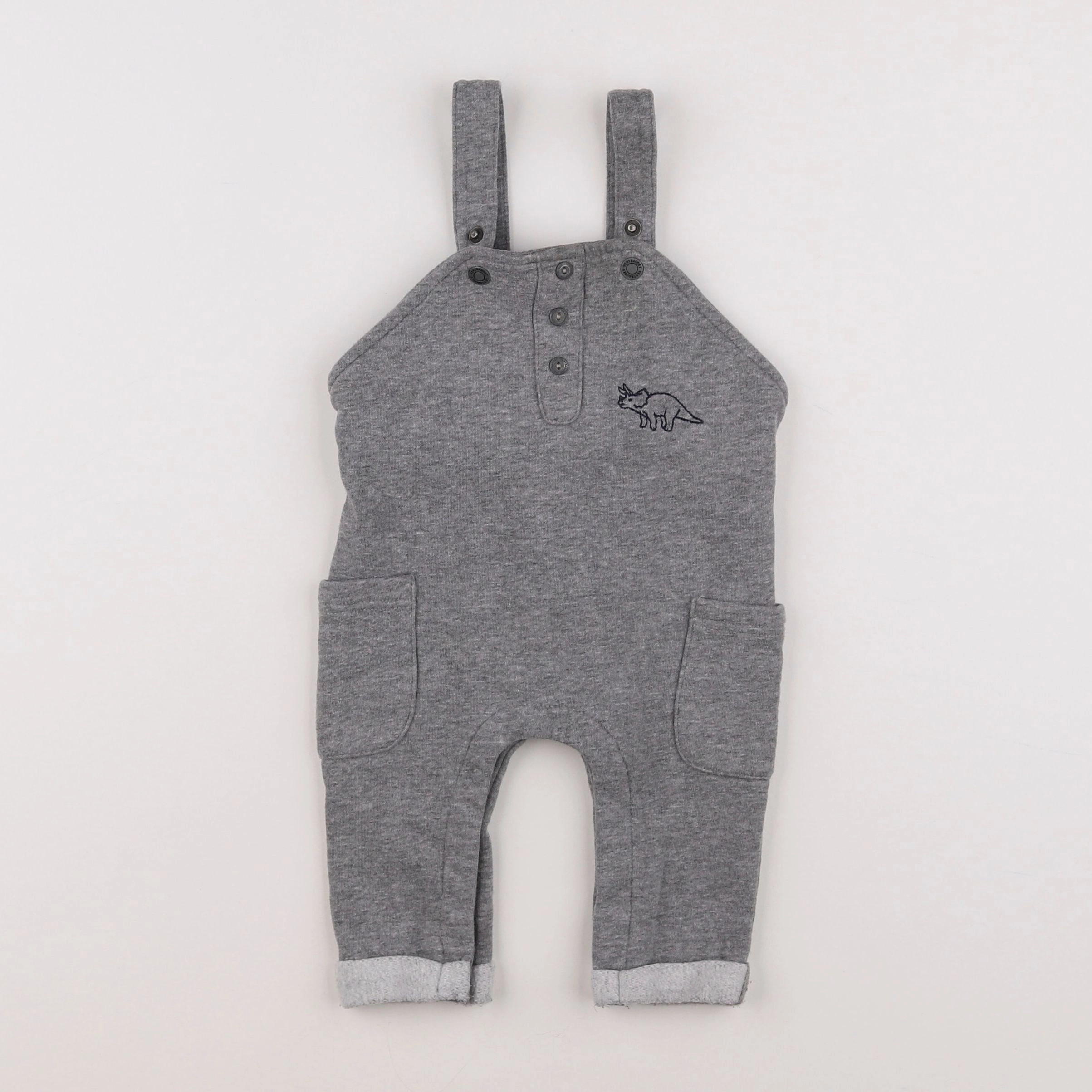 Vertbaudet - salopette gris - 6 mois