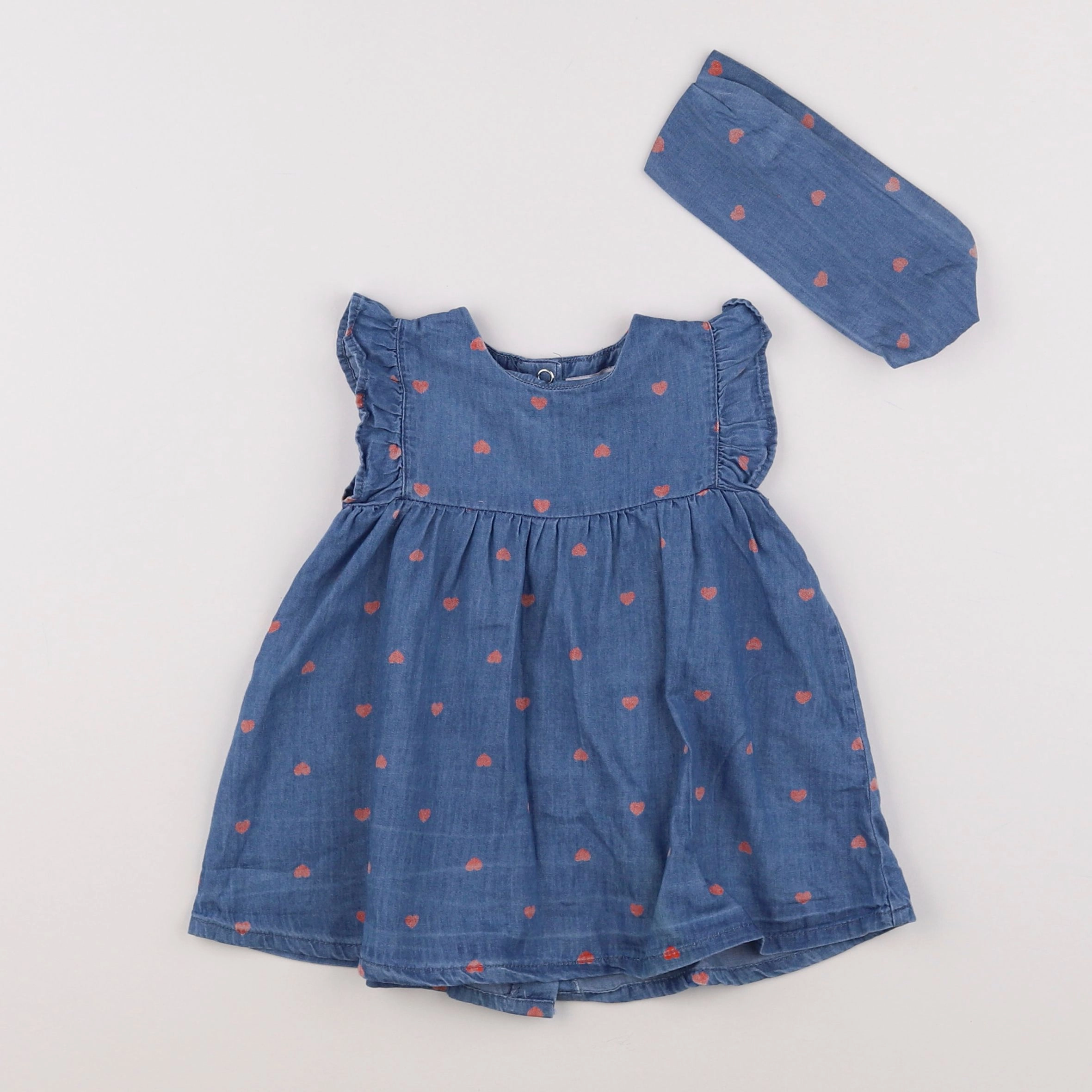 Vertbaudet - robe bleu - 6 mois
