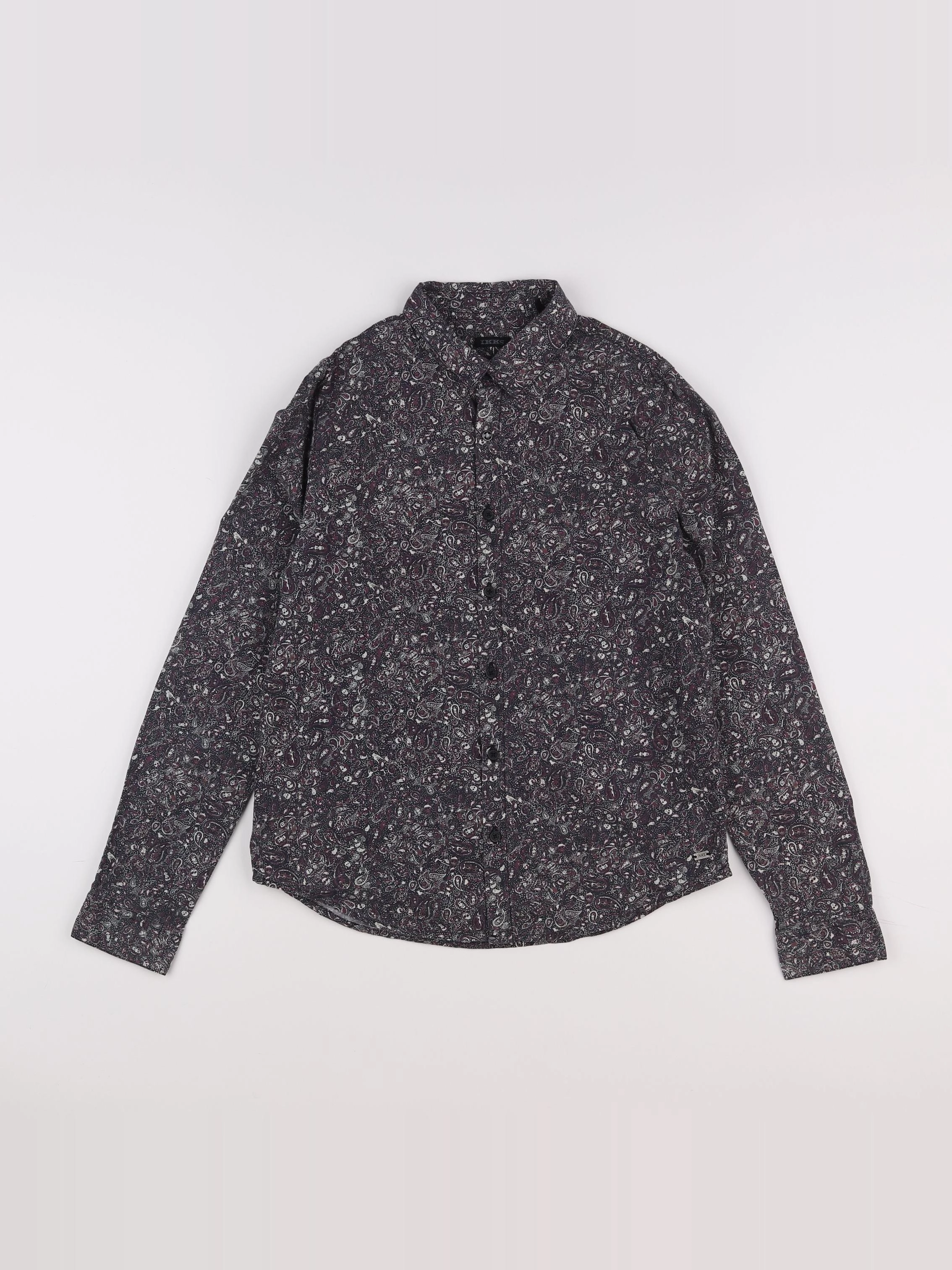 IKKS - chemise gris, rouge - 12 ans
