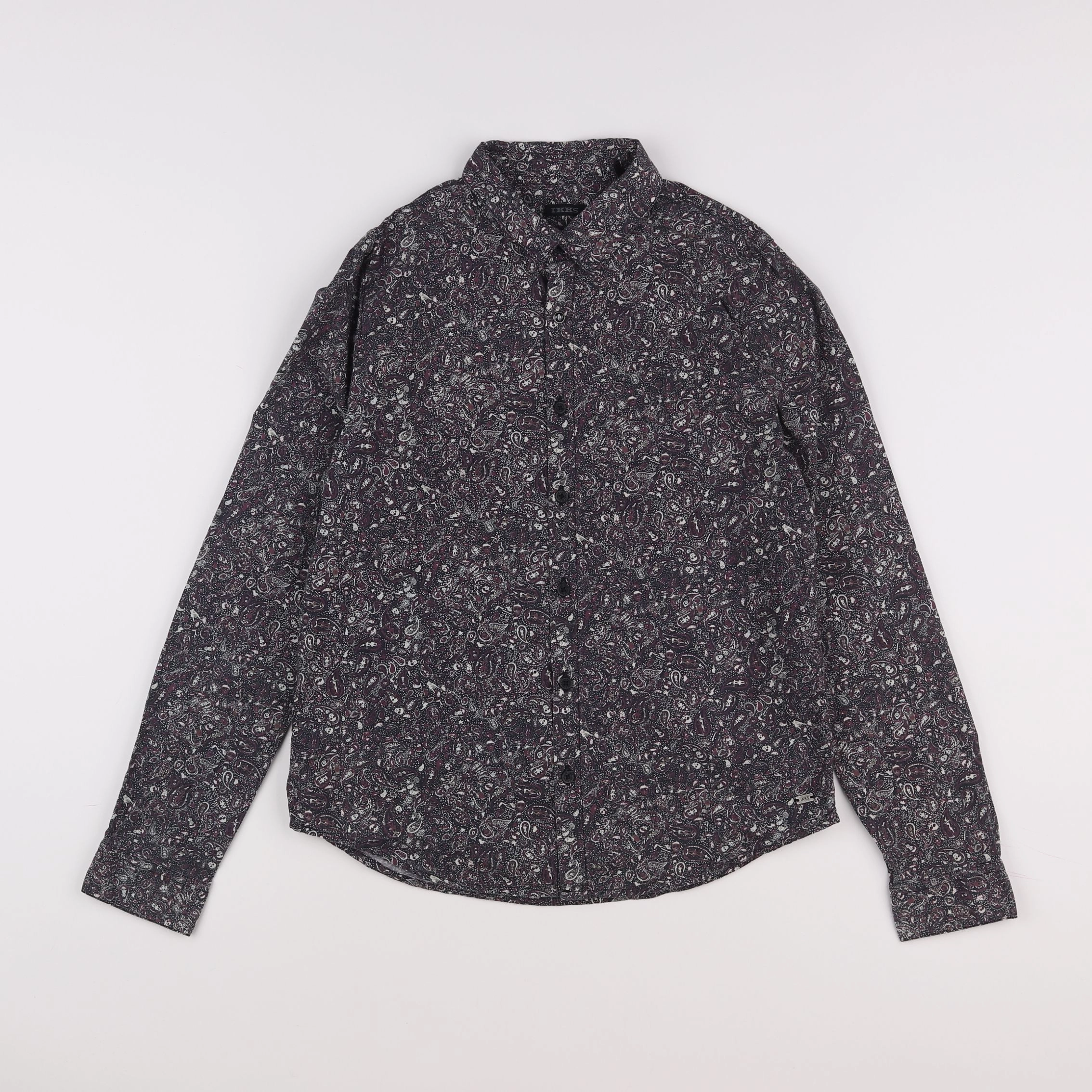 IKKS - chemise gris, rouge - 12 ans
