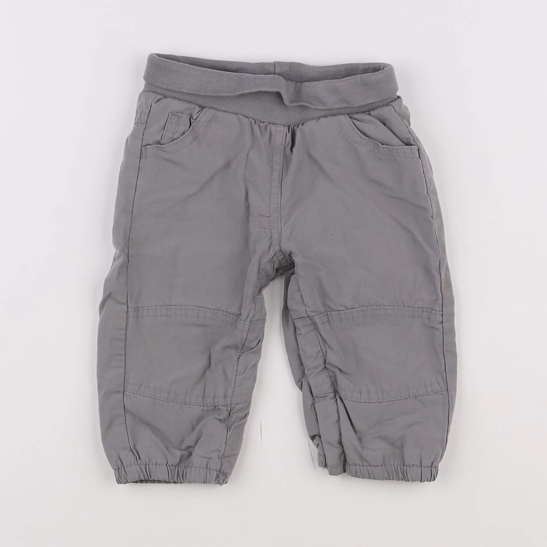 Vertbaudet - pantalon doublé gris - 9 mois