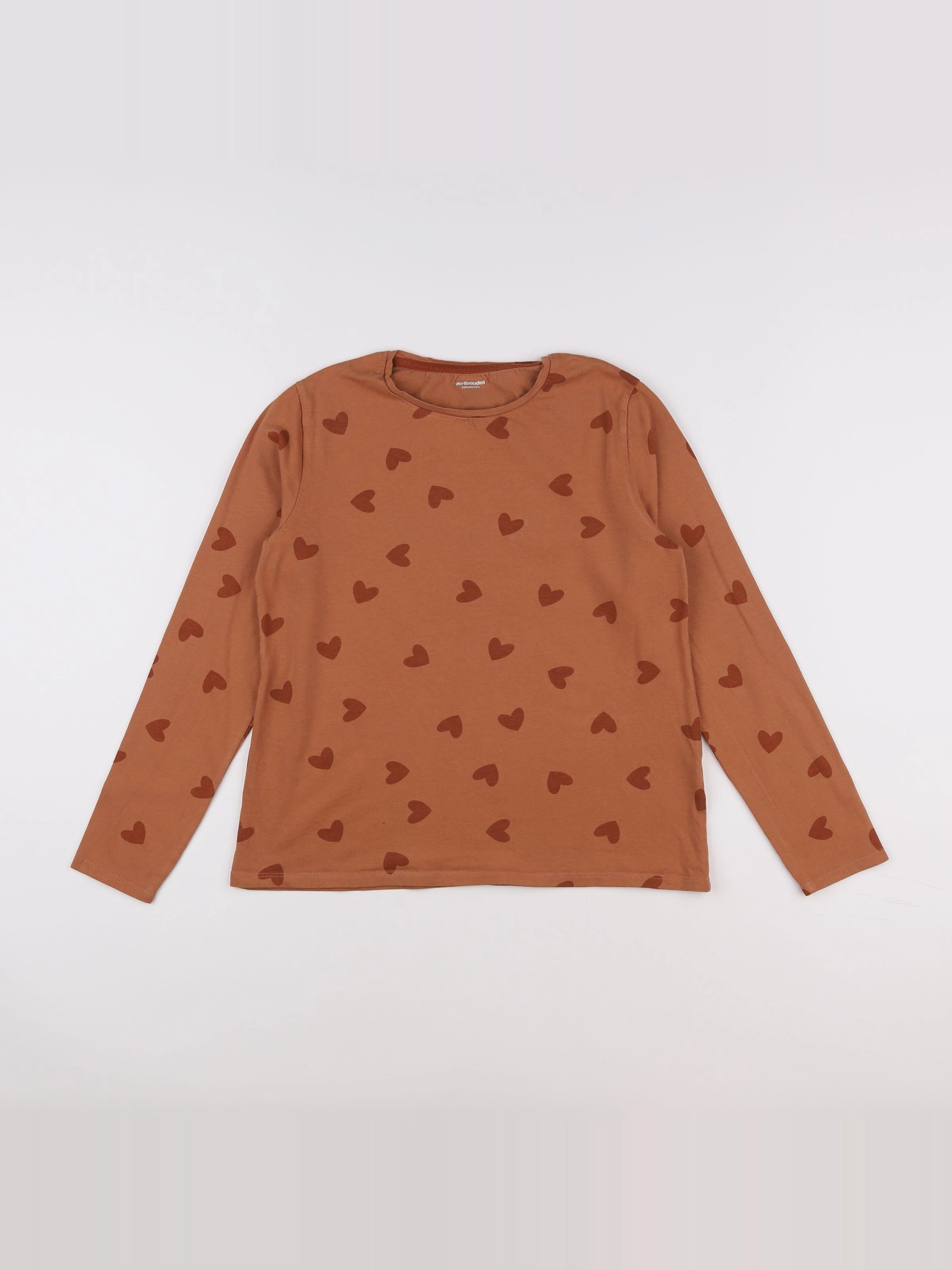 Vertbaudet - tee-shirt marron - 14 ans