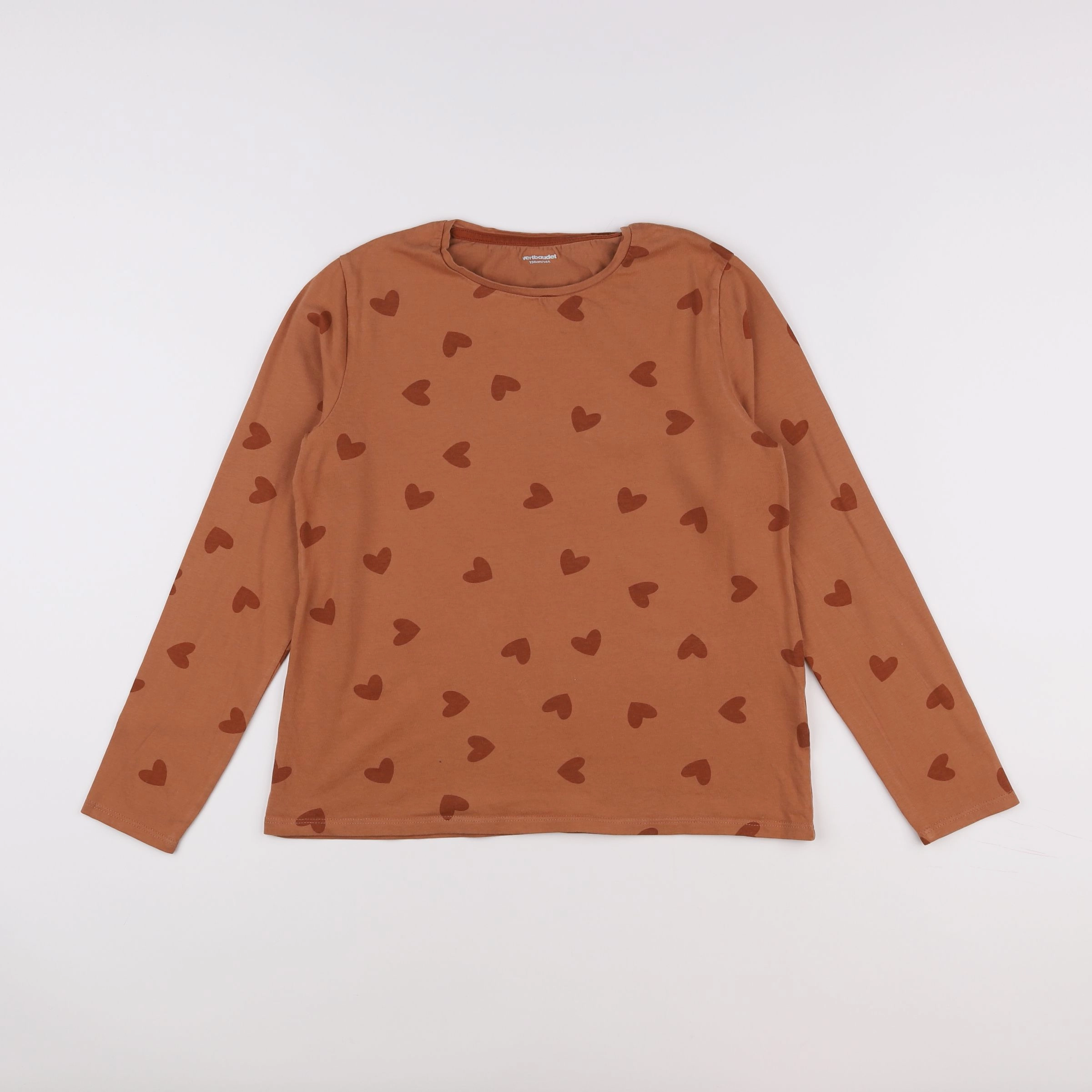 Vertbaudet - tee-shirt marron - 14 ans