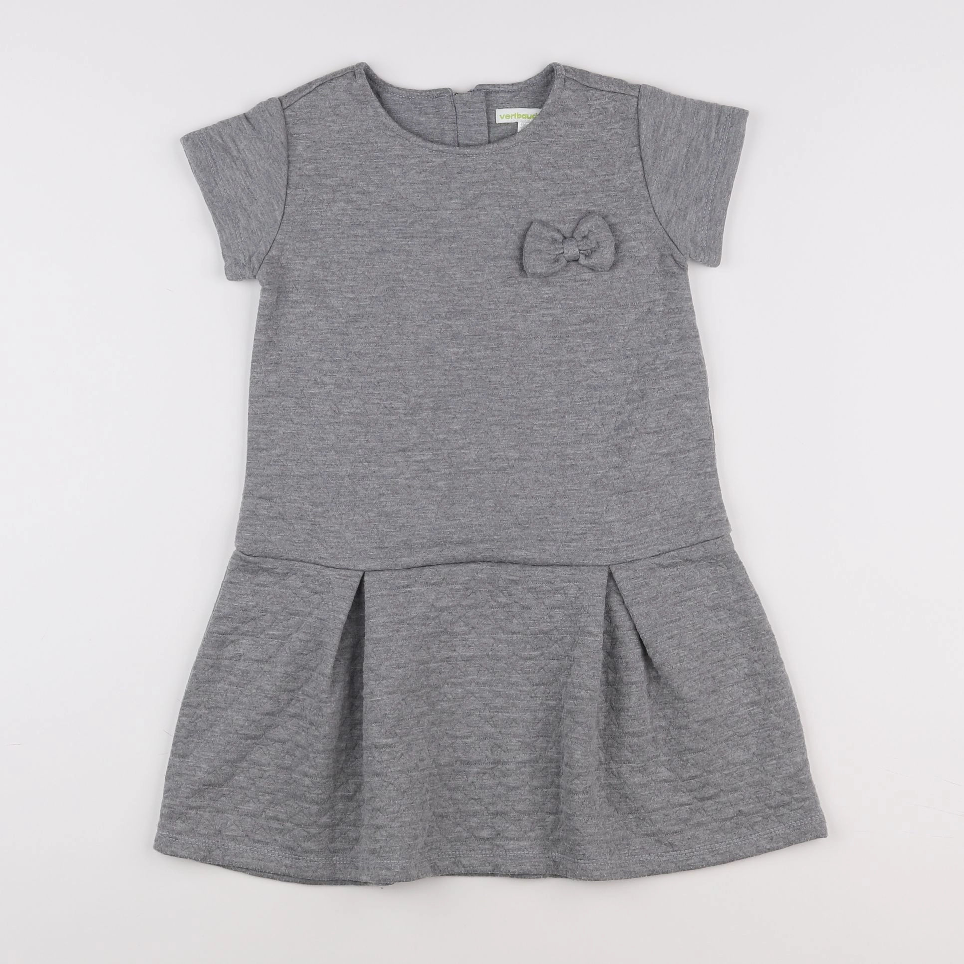 Vertbaudet - robe gris - 8 ans