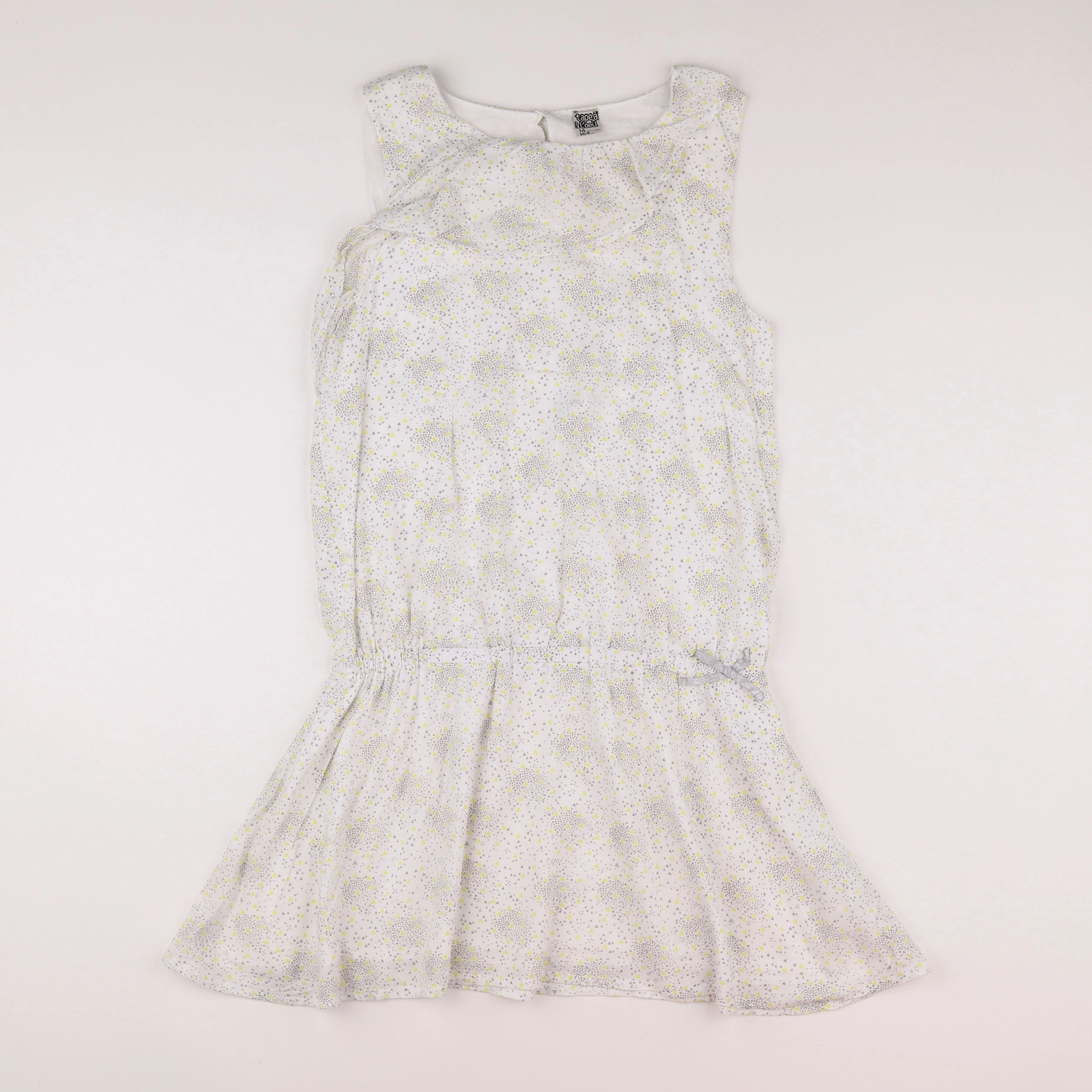 Tape à l'oeil - robe blanc, gris, jaune - 14 ans