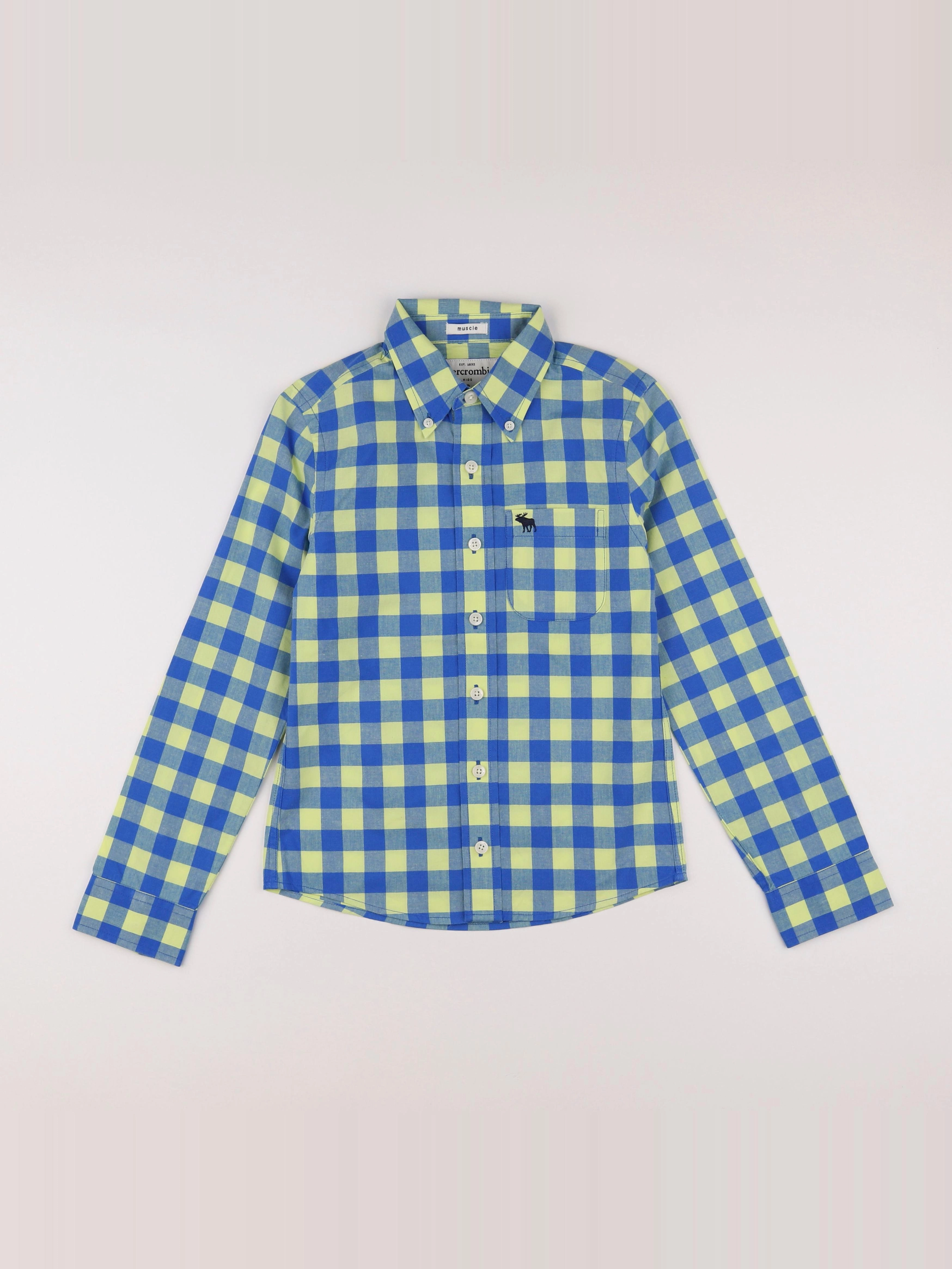 Abercrombie - chemise bleu, jaune - 12 ans