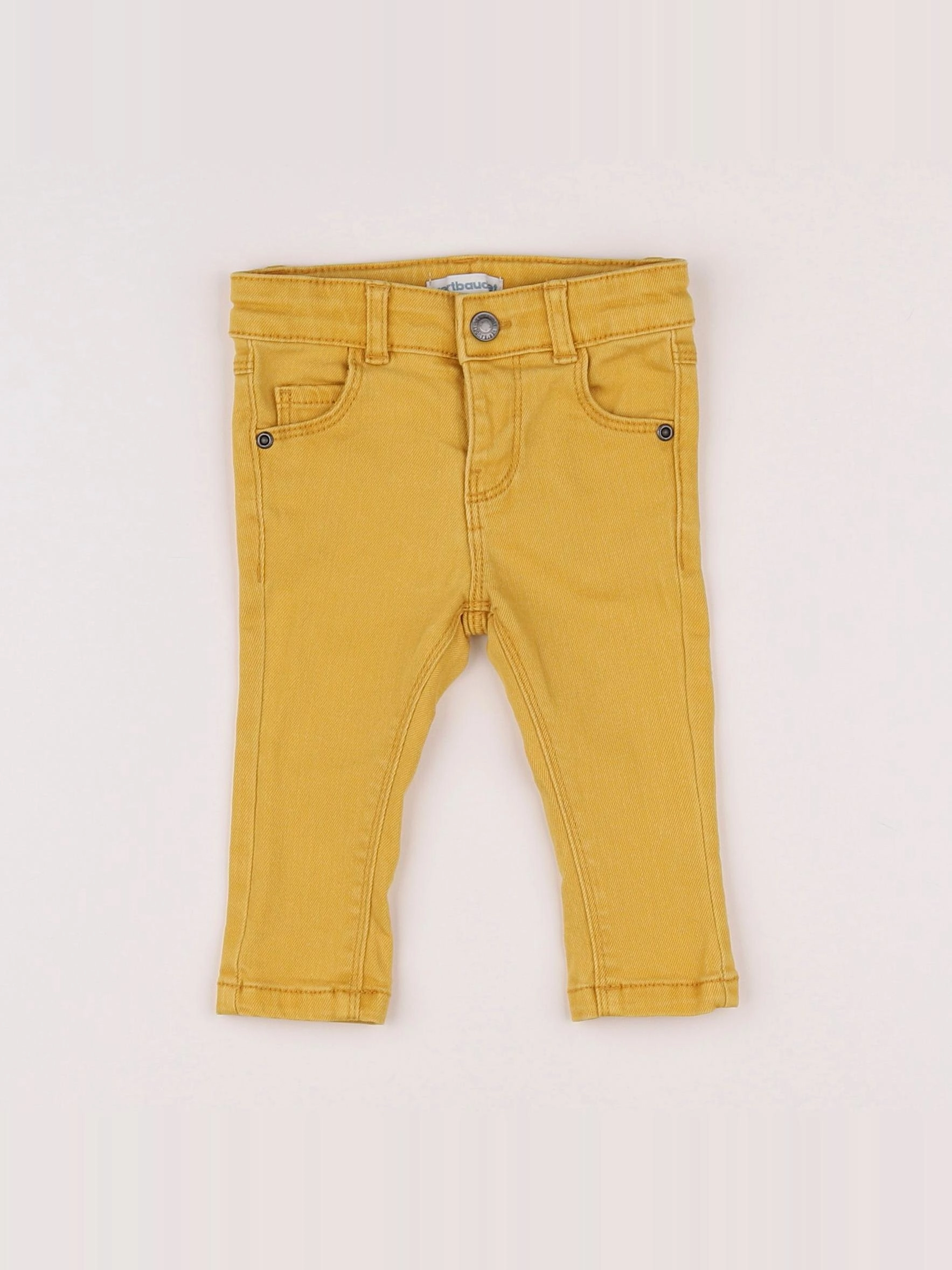 Vertbaudet - jegging jaune - 6 mois