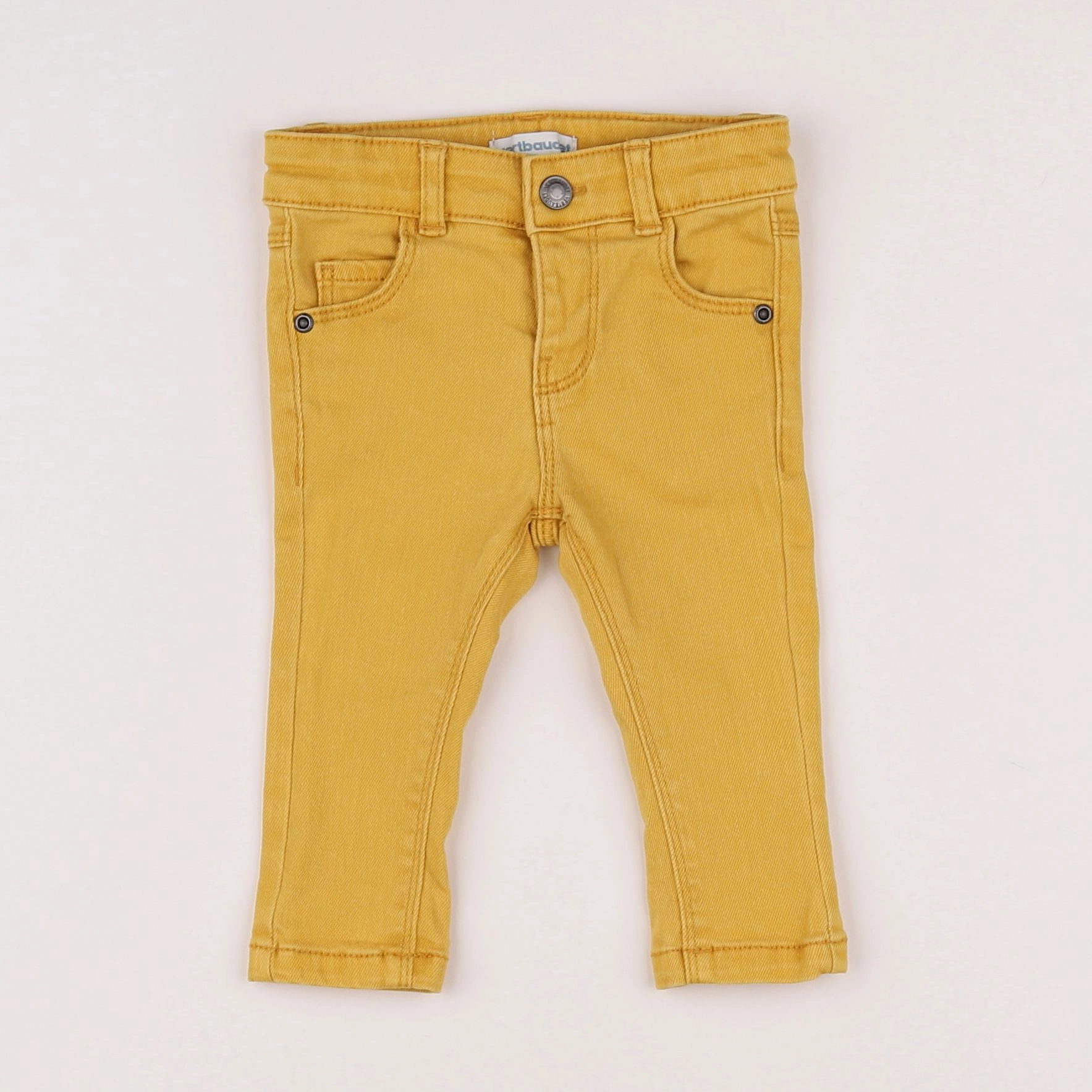 Vertbaudet - jegging jaune - 6 mois