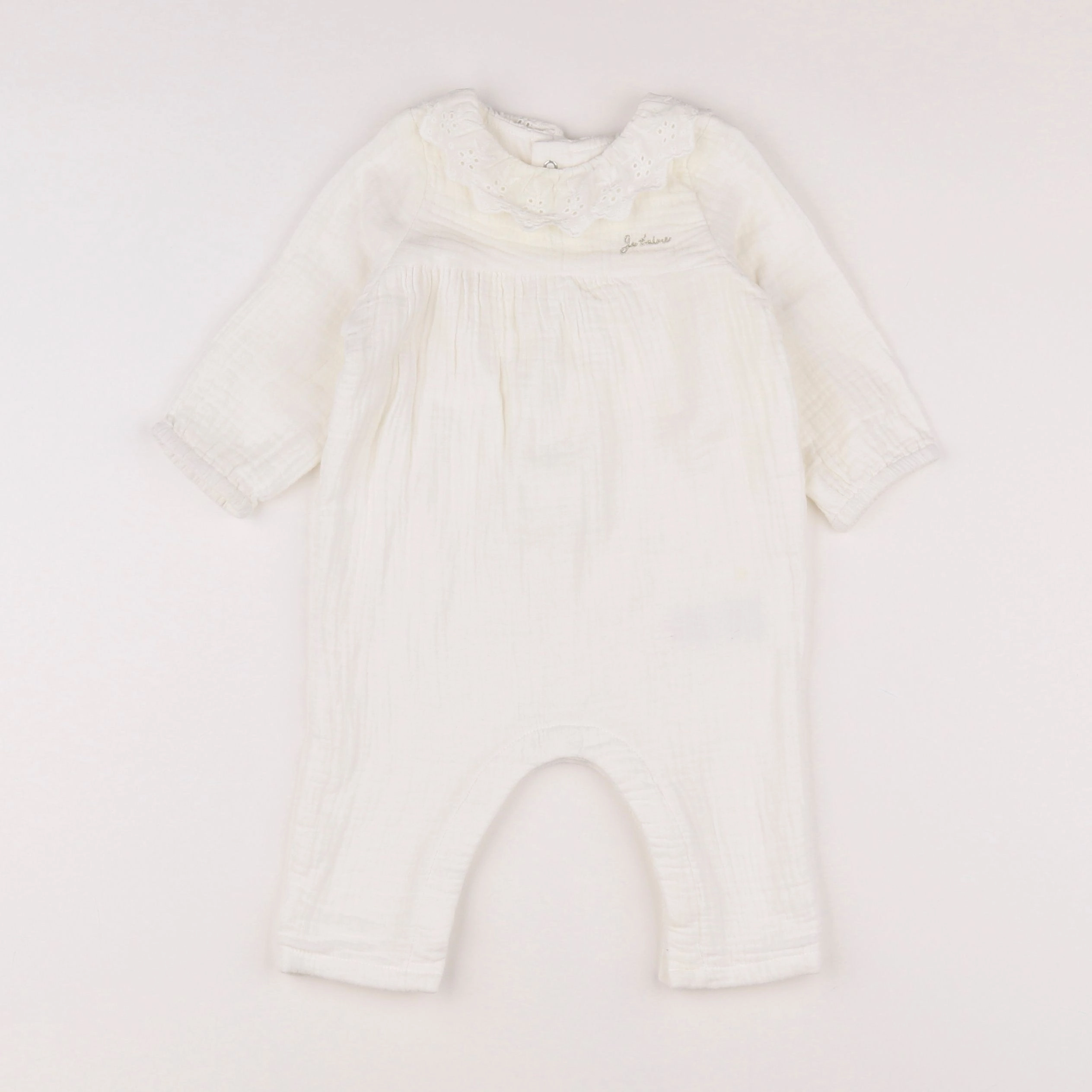Vertbaudet - combinaison blanc - 6 mois