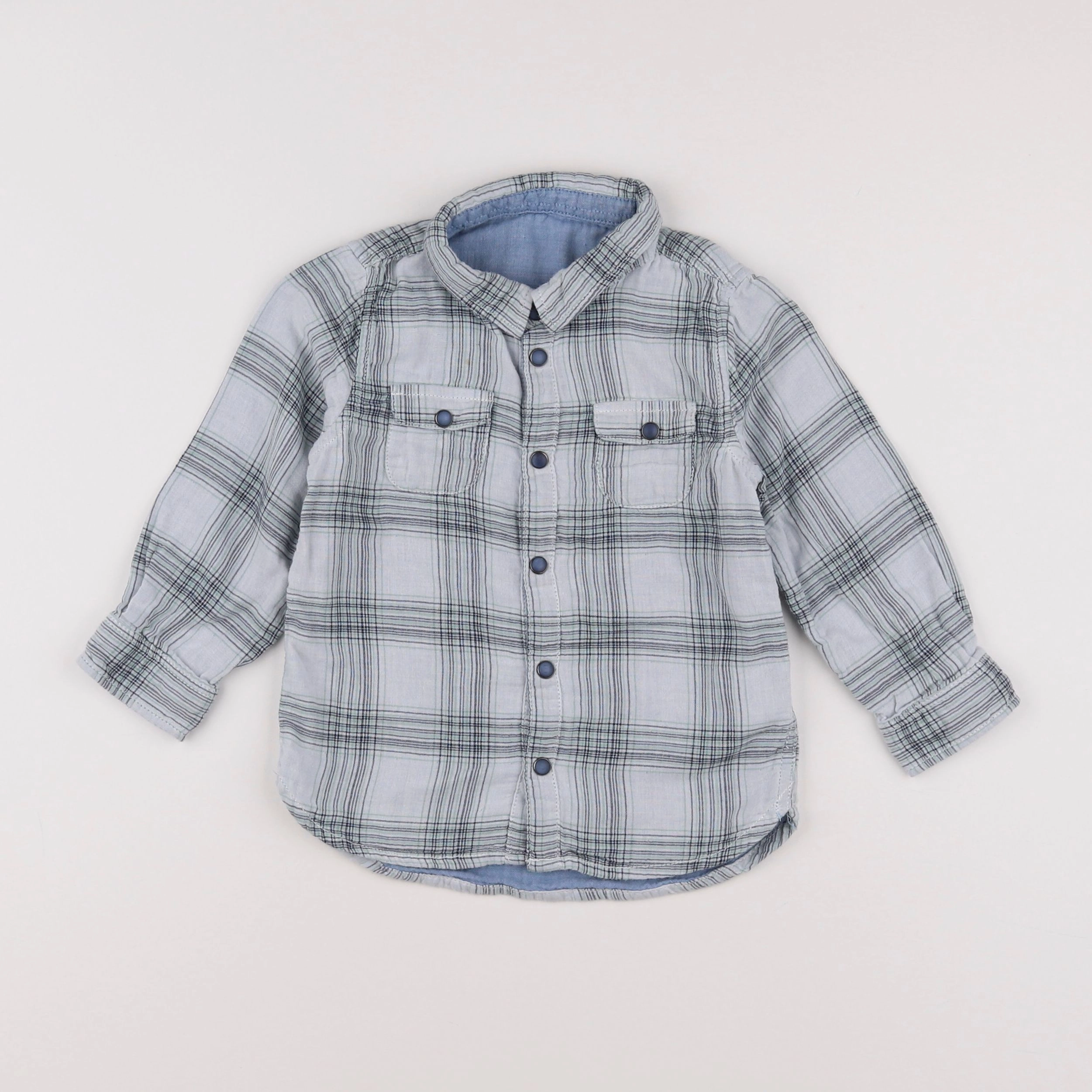 Tape à l'oeil - chemise réversible bleu - 3 ans