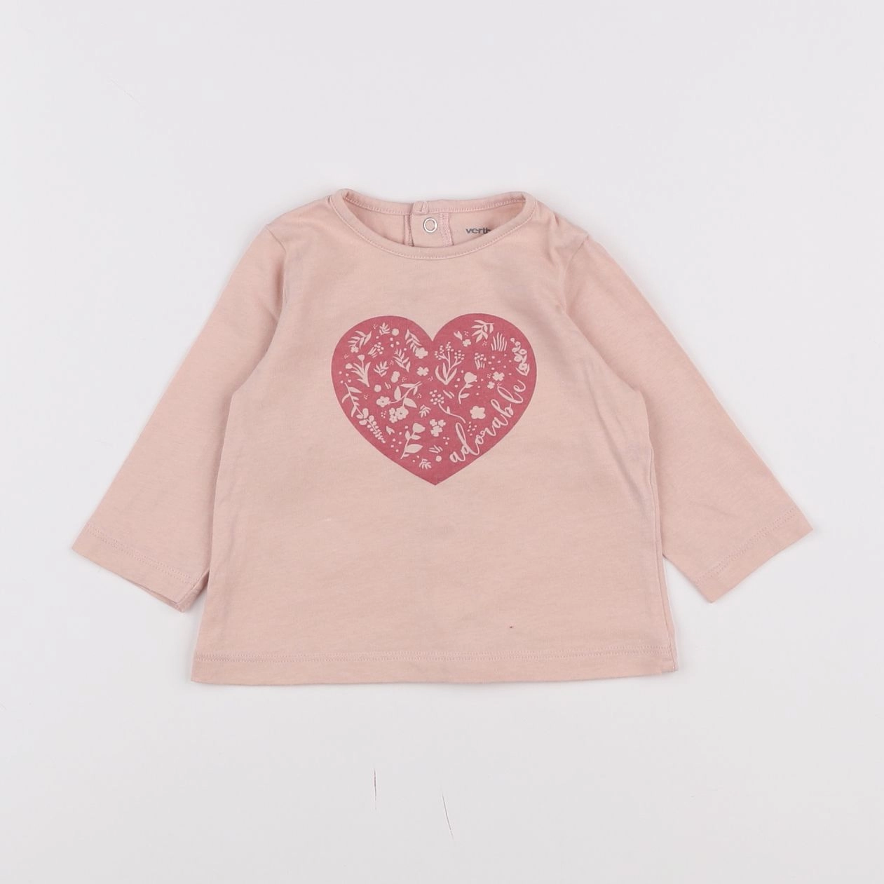 Vertbaudet - tee-shirt rose - 3 mois