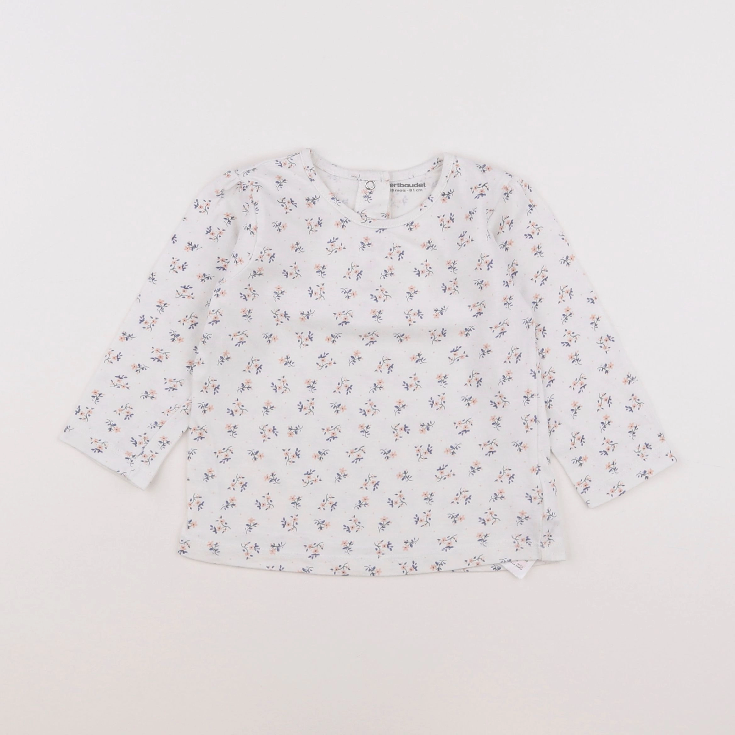 Vertbaudet - tee-shirt blanc, multicolore - 18 mois