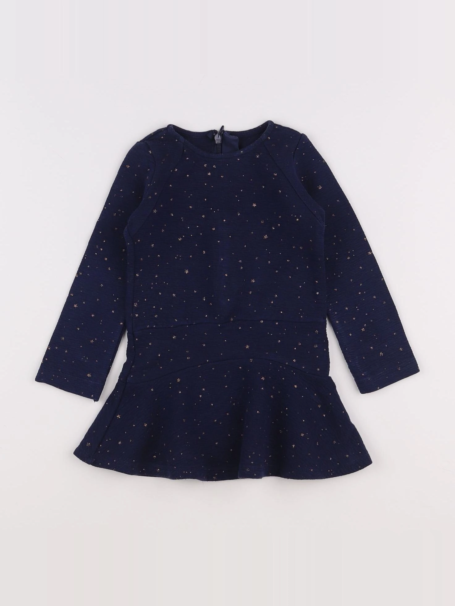 Catimini - robe bleu, or - 2 ans