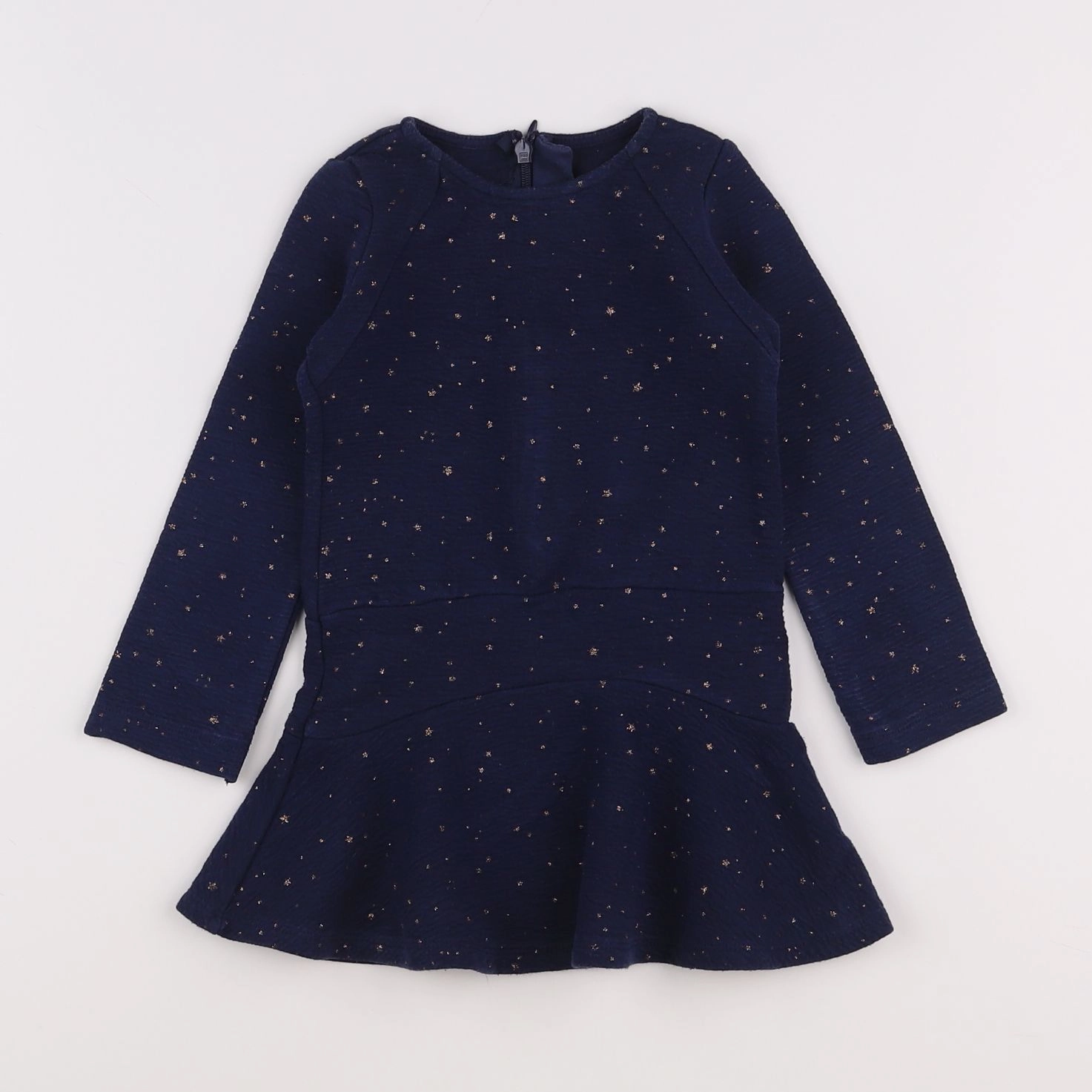 Catimini - robe bleu, or - 2 ans