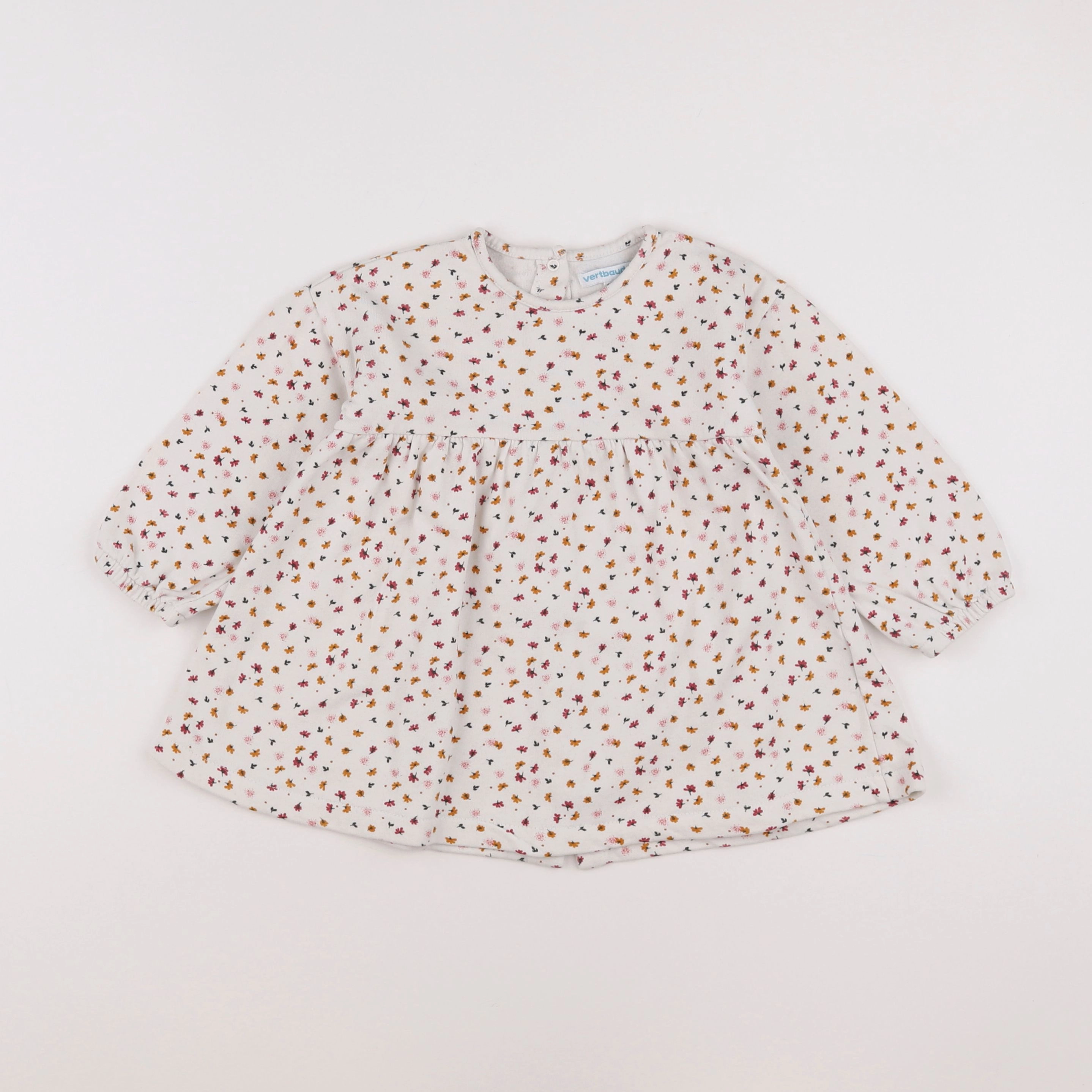 Vertbaudet - robe blanc, multicolore - 2 ans