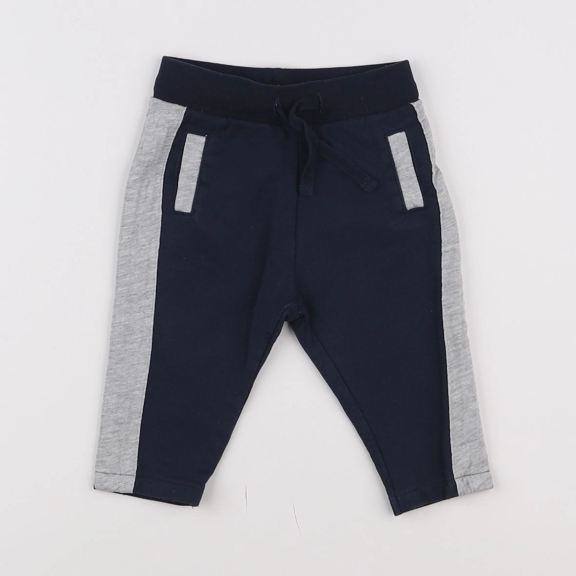 Vertbaudet - jogging bleu, gris - 9 mois