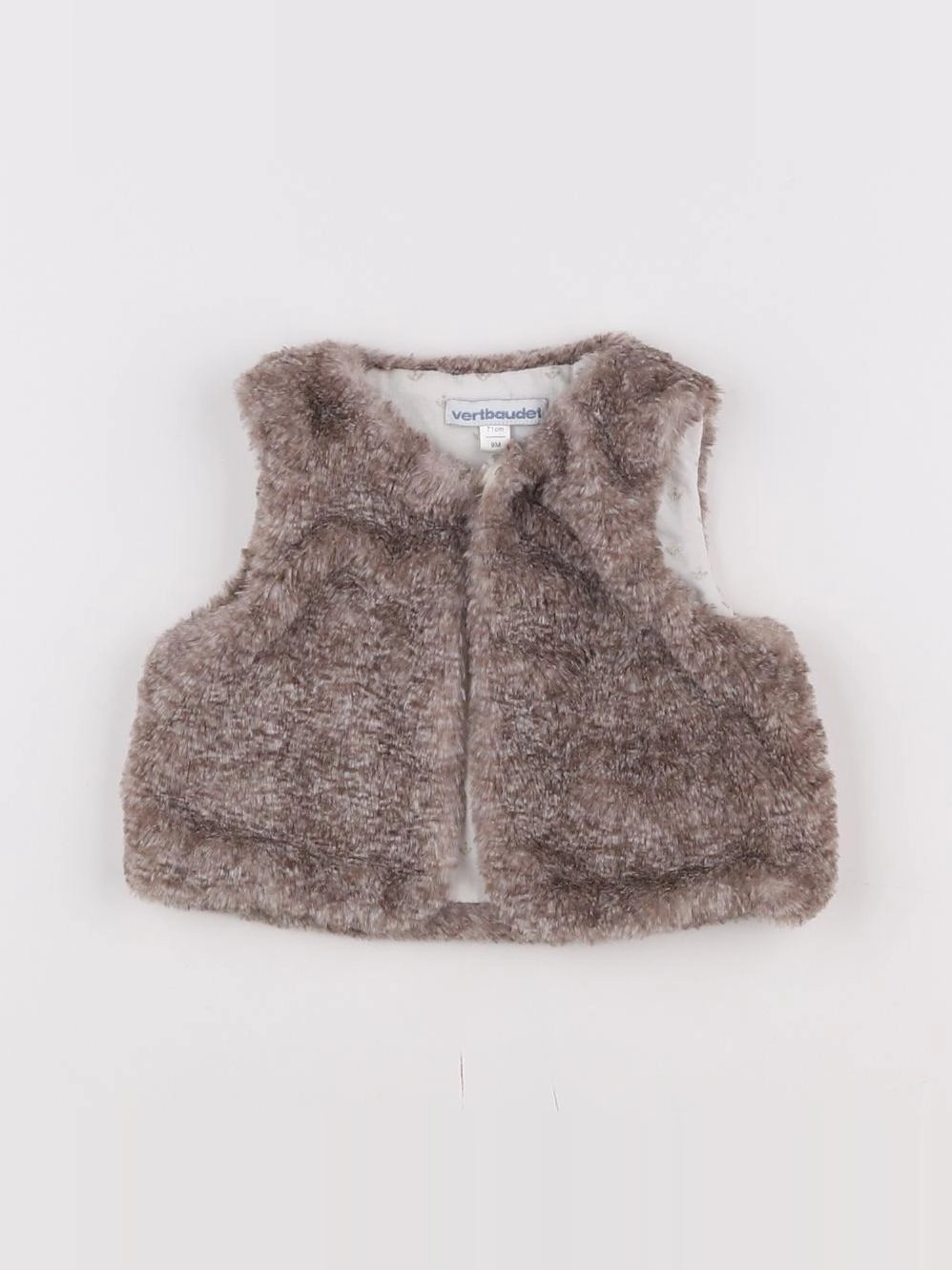 Vertbaudet - gilet marron - 9 mois