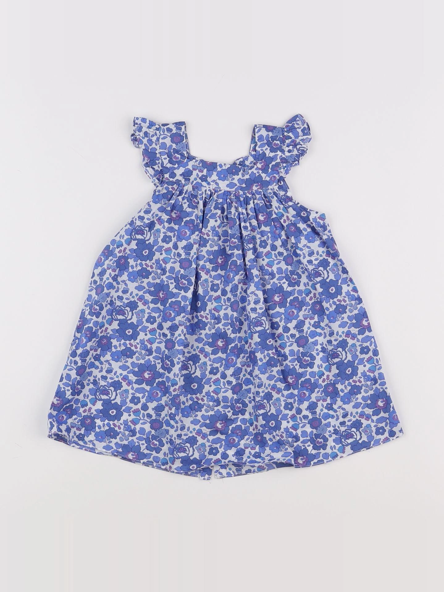 Jacadi - robe liberty bleu, blanc - 12 mois