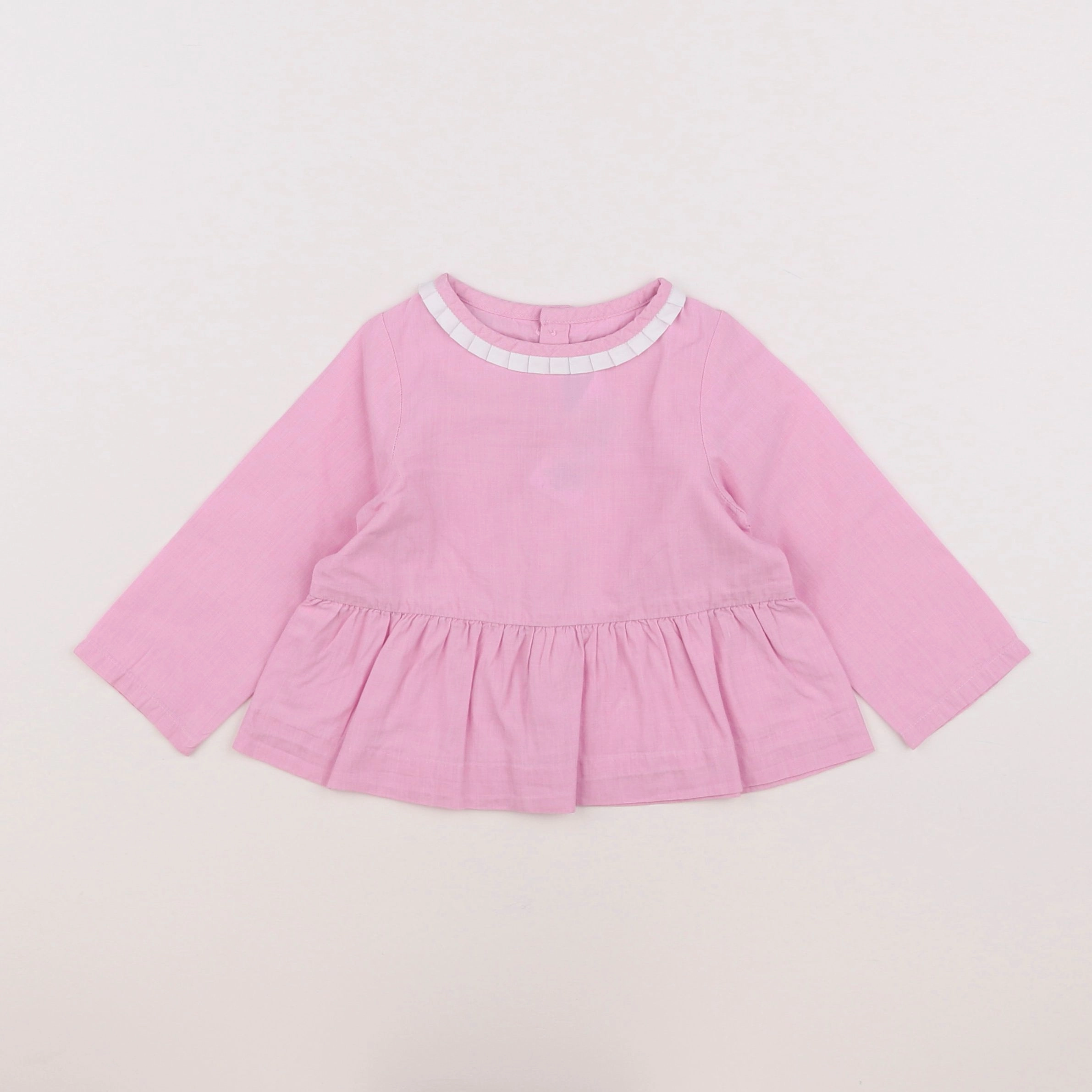 Jacadi - blouse blanc, rose - 12 mois